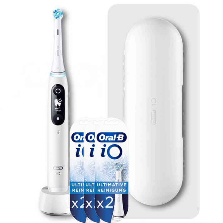 Oral-B iO 6 Elektrische Zahnbürste, Reiseetui, white