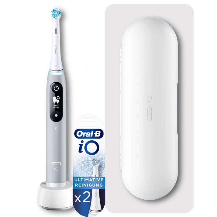 Oral-B iO 6 Elektrische Zahnbürste, Reiseetui, grey opal