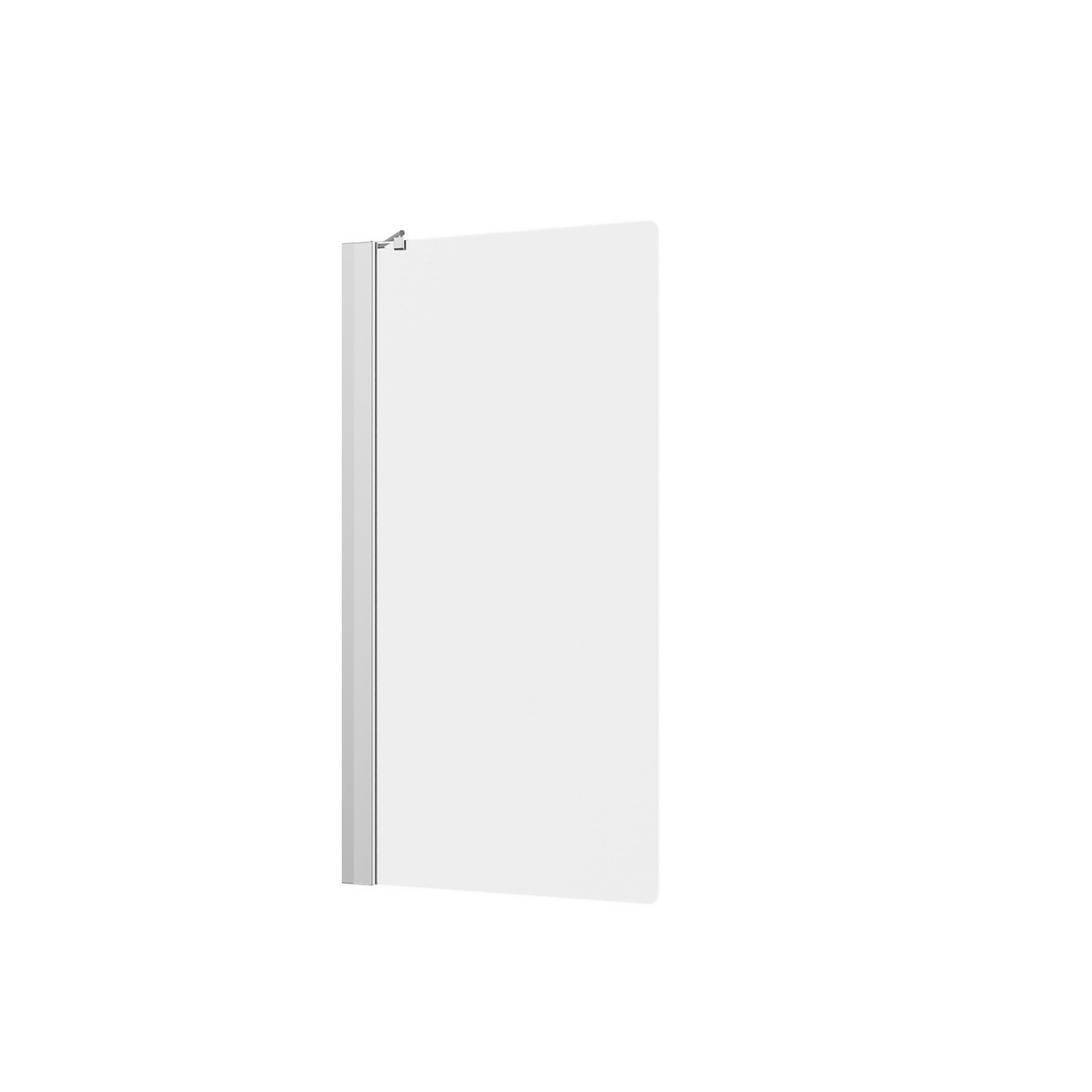 Gleam Silver Fixed Bath Screen