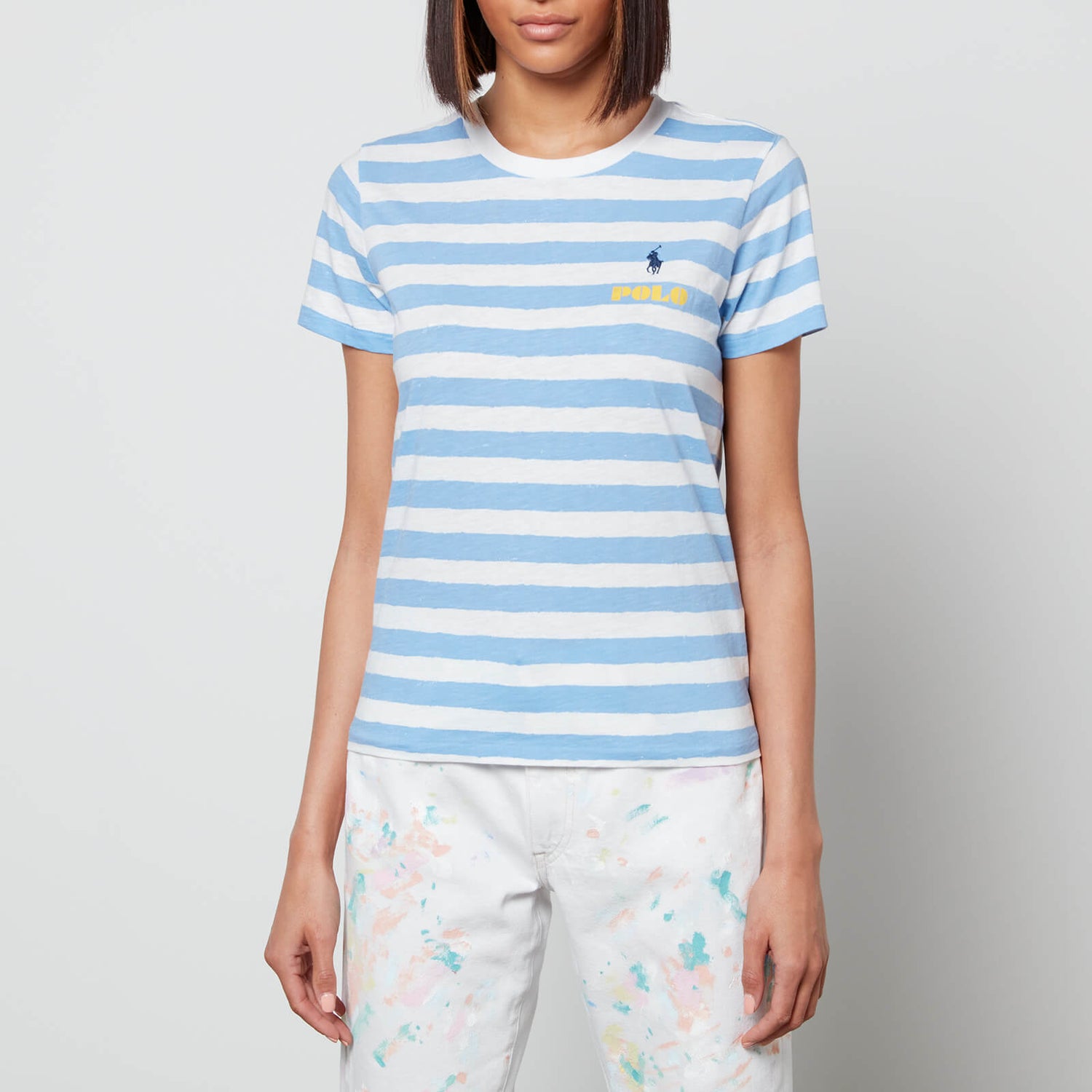 Polo Ralph Lauren Women's Stripe Short Sleeve T-Shirt - Blue/White Stripe - S