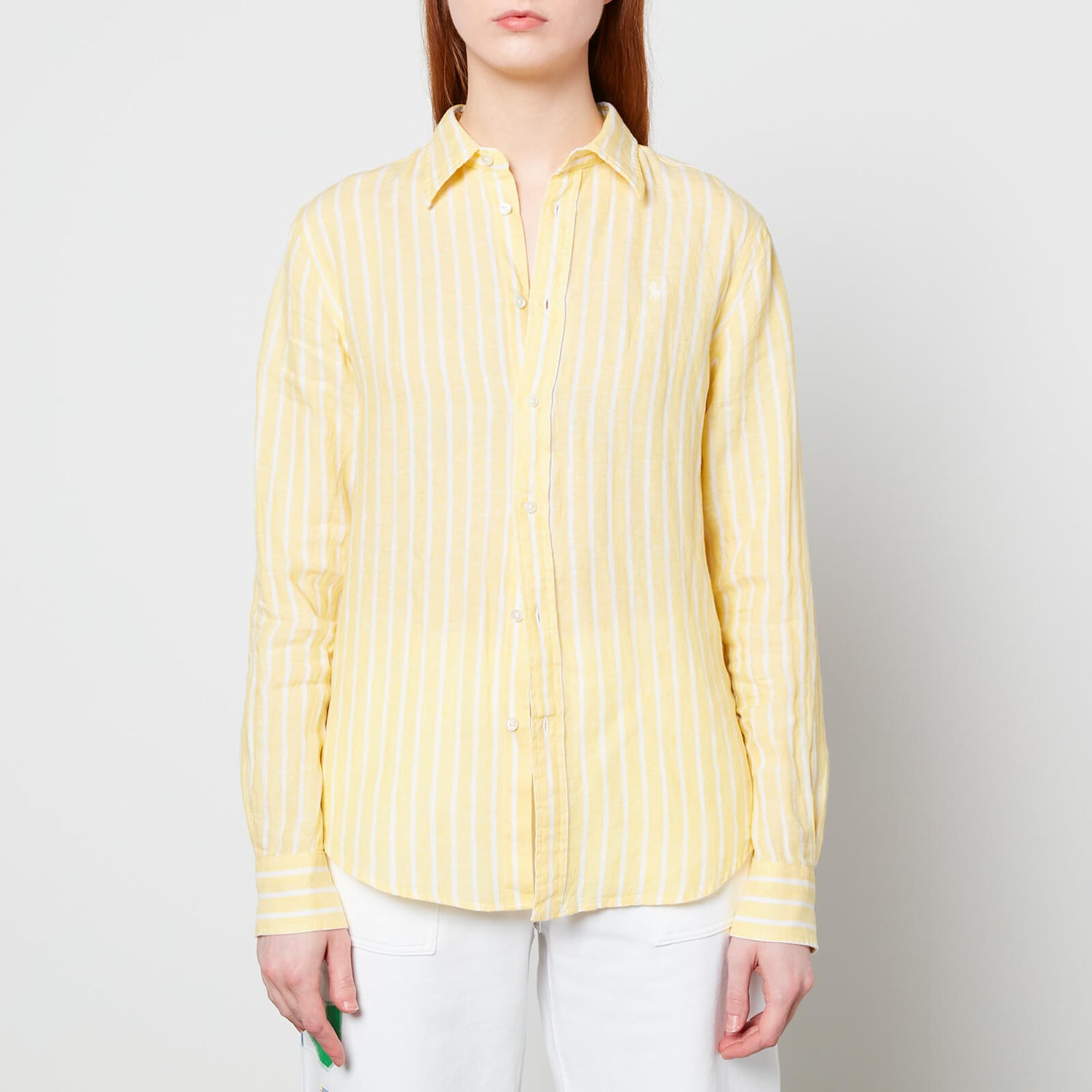 Polo Ralph Lauren Women's Relaxed Shirt - 1178 Oasis Yellow/White - S