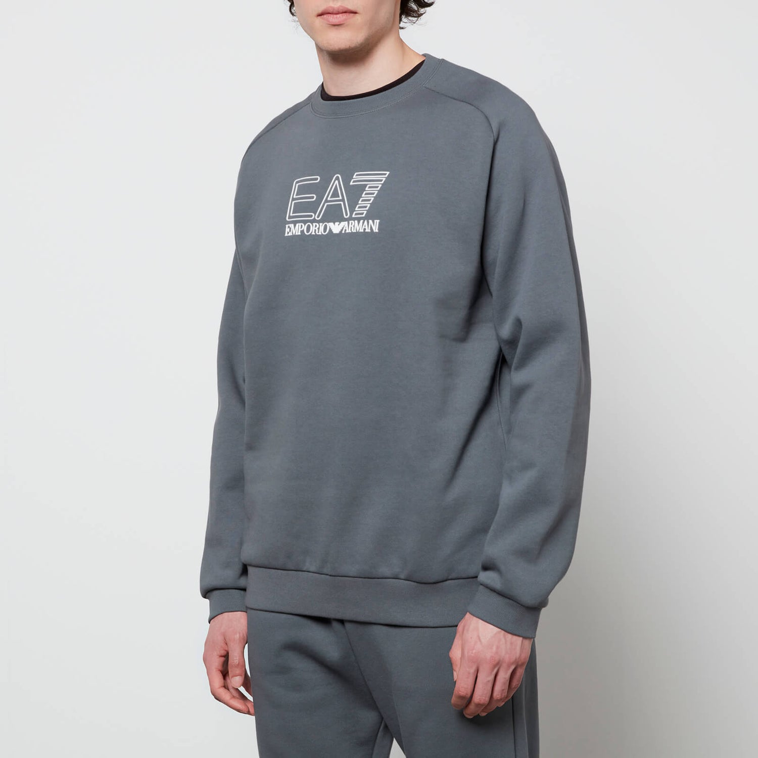EA7 Men's Visability Fleece Sweatshirt - Iron Gate - S