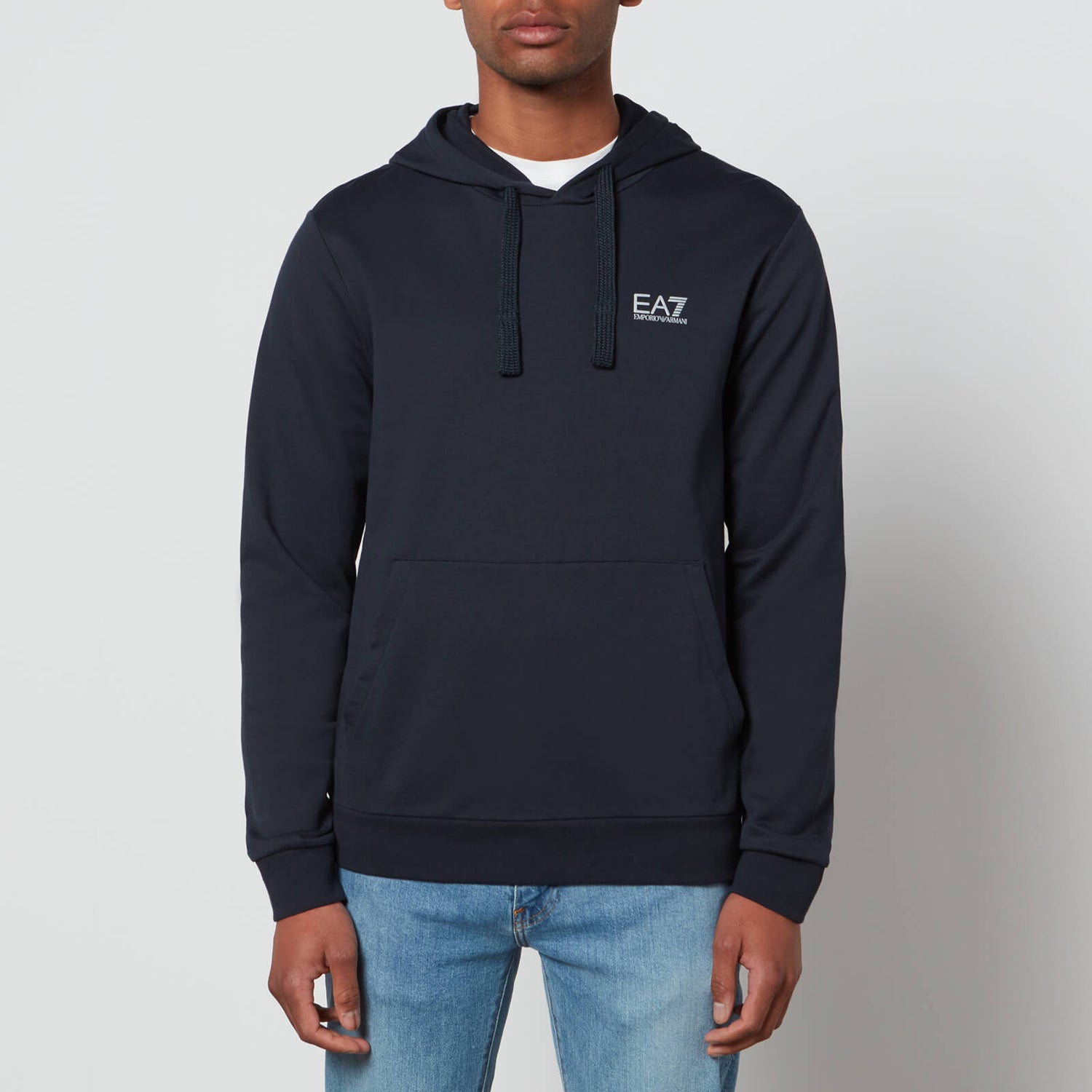 EA7 Men's Core Identity French Terry Hoodie - Night Blue - XL