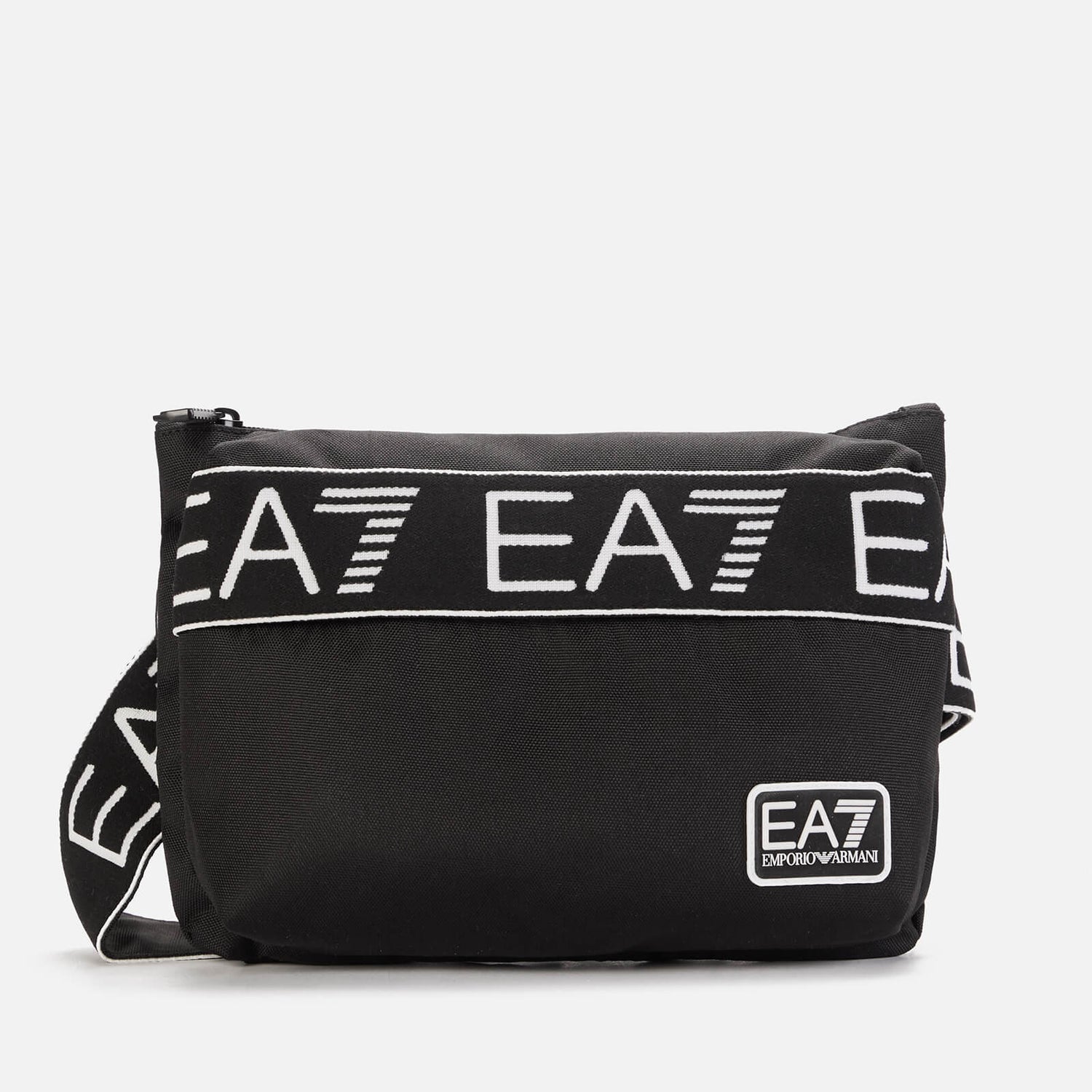 EA7 Men's Tape Logo Pouch Bag - Black