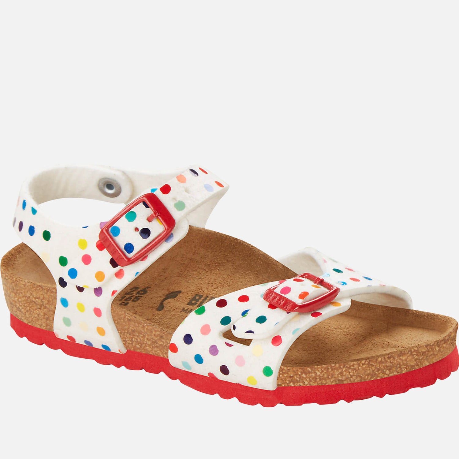 Birkenstock Kids' Rio Kids Rivet Logo Sandals - Digital Dots White