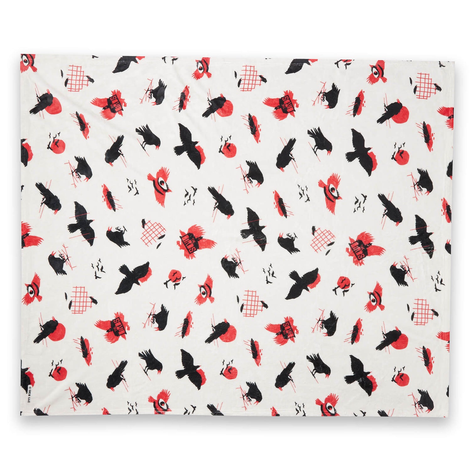 Hitchcock The Birds Flight Collage Fleece Blanket