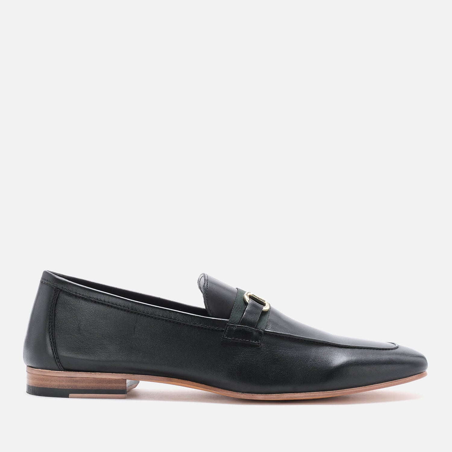 Walk London Men's Capri Trim Leather Loafers - Black - UK 7