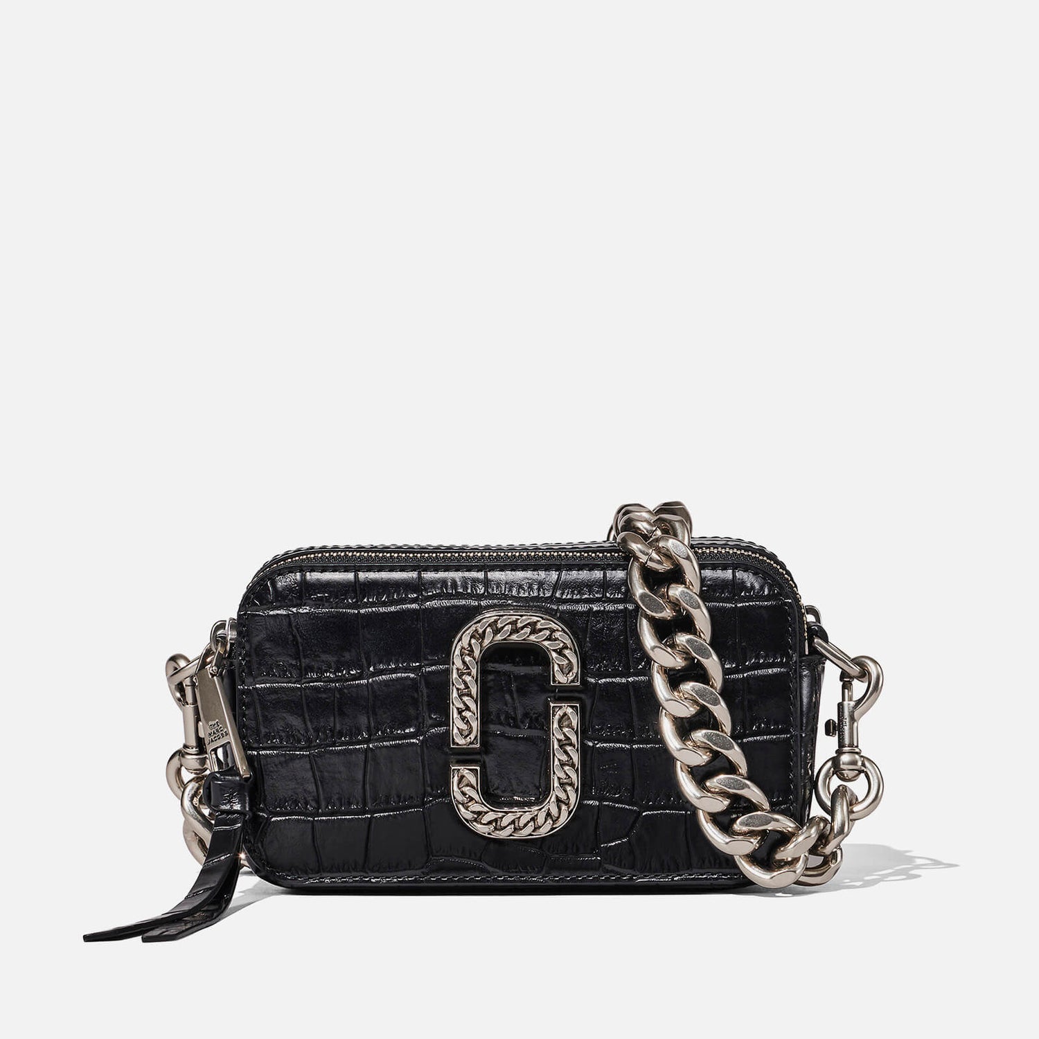 Marc Jacobs Women's Snapshot Croc Embossed Bag - Black