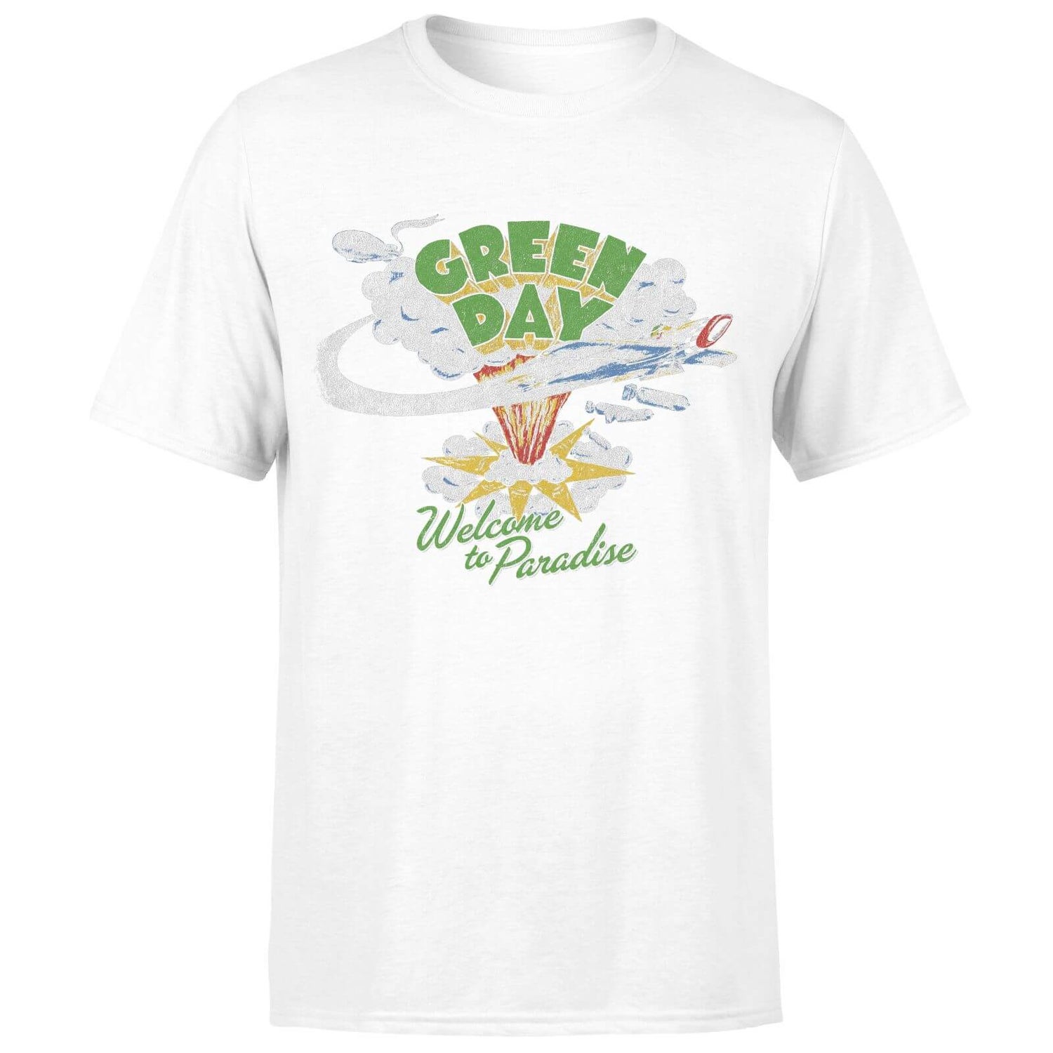 Camiseta Paradise para hombre de Green Day - Blanco