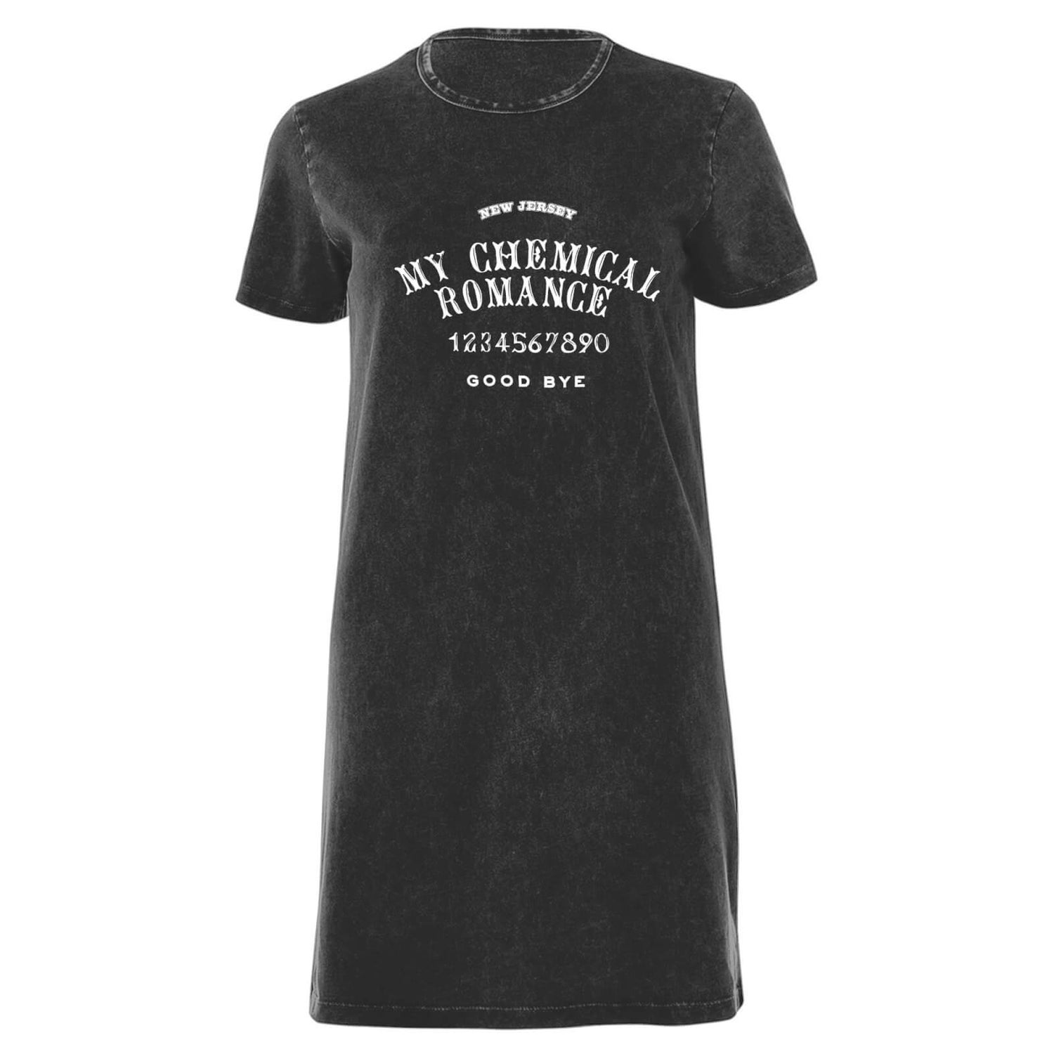 My Chemical Romance Ouija Women's T-Shirt Dress - Black Acid Wash