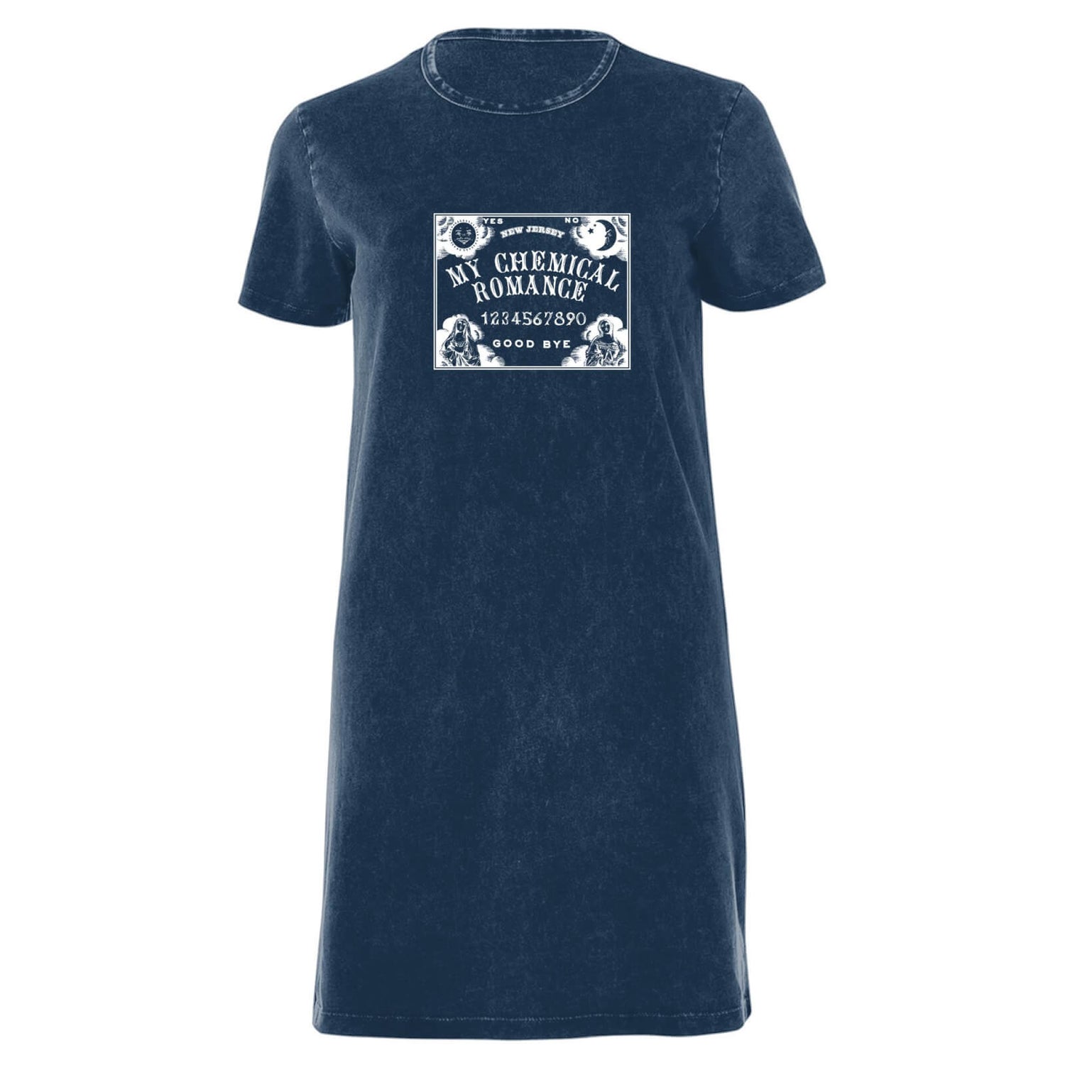 My Chemical Romance Board Women's T-Shirt Dress - Navy Acid Wash