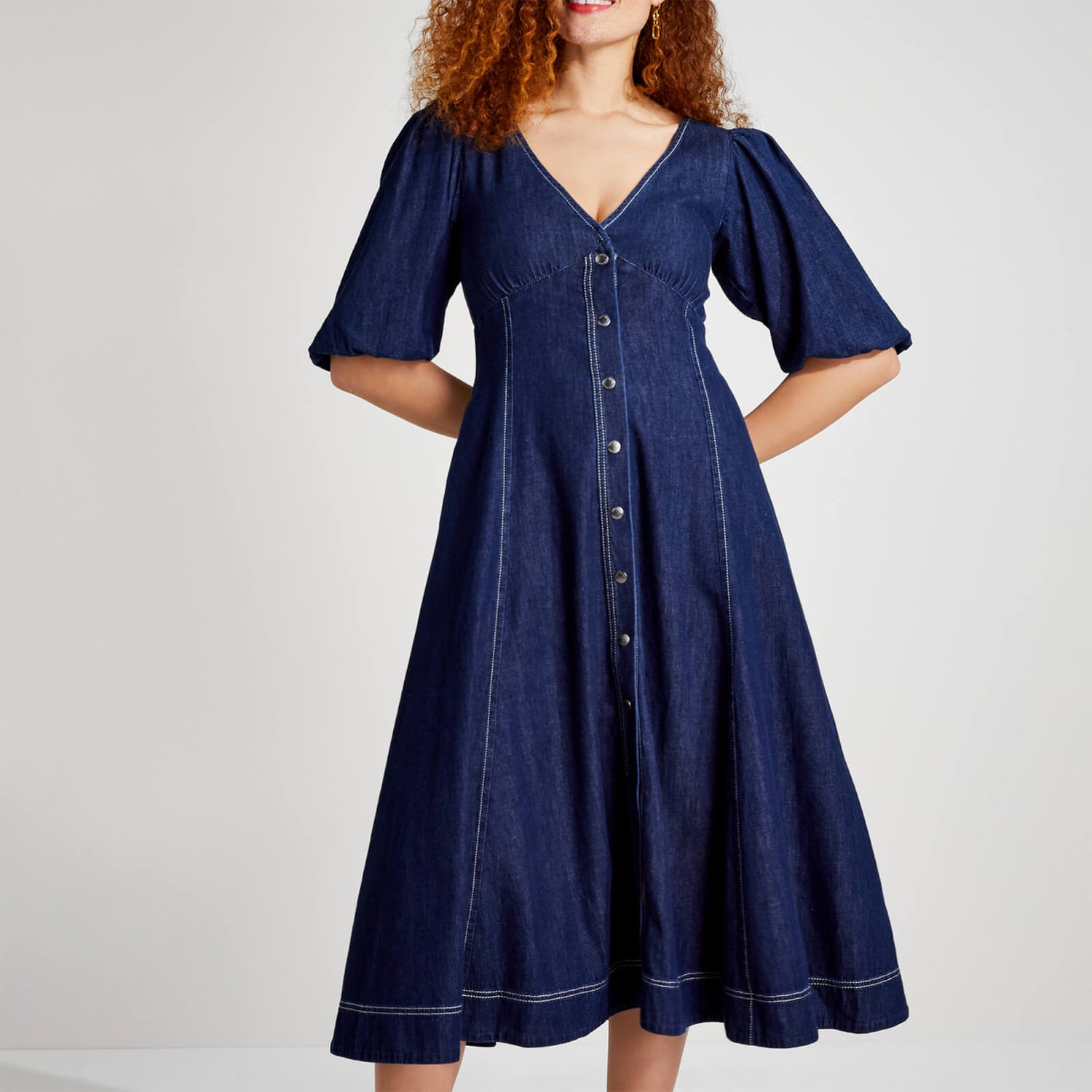Kate Spade New York Women's Denim Button-Front Dress - Denim - UK 6