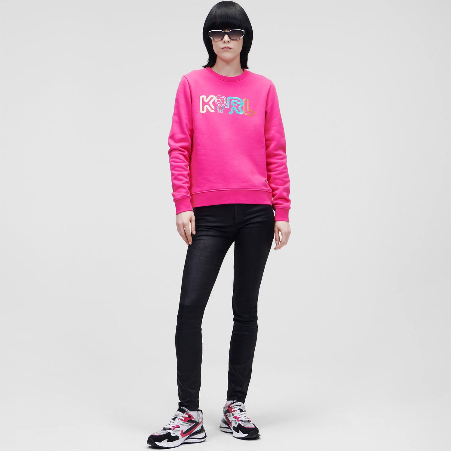 KARL LAGERFELD Women's Jelly Mini Karl Logo Sweatshirt - Pink - XS