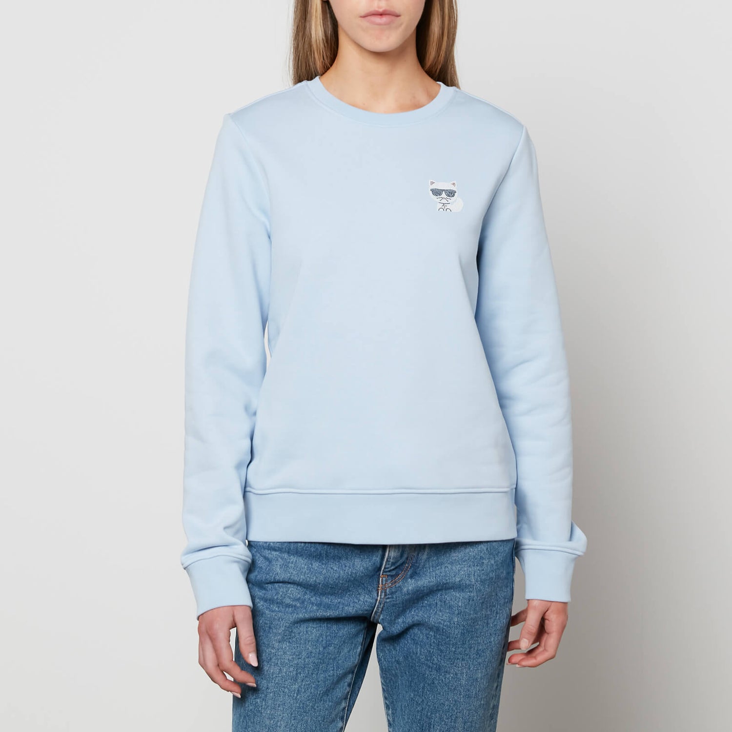 KARL LAGERFELD Women's Ikonik Mini Choupette Sweatshirt - Blue - XS