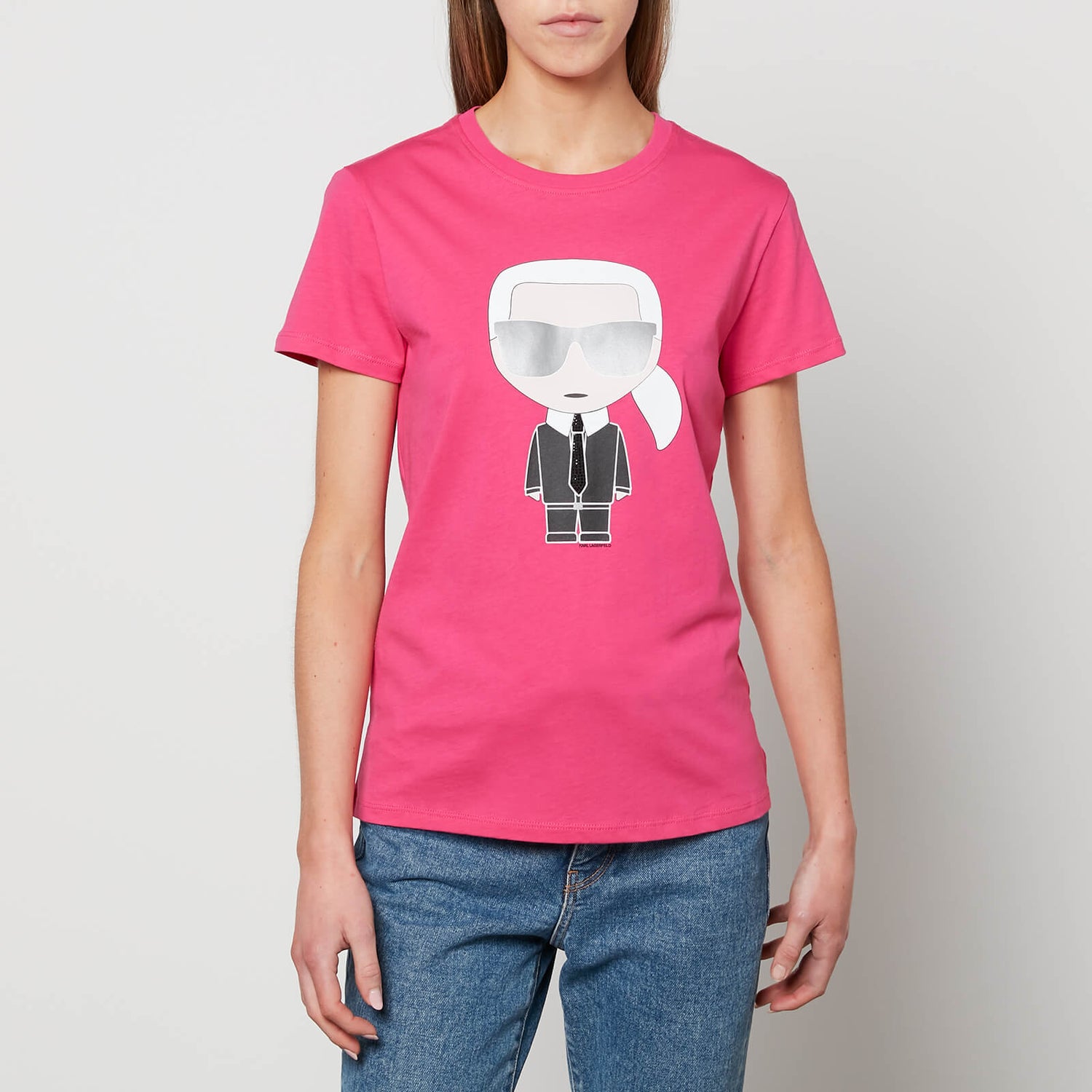 KARL LAGERFELD Women's Ikonik Karl T-Shirt - Pink