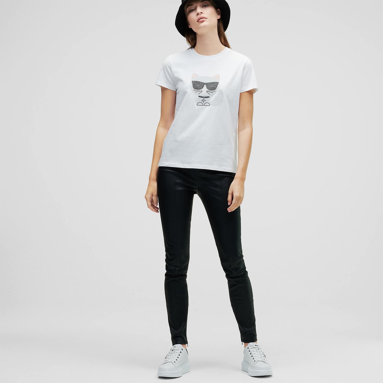 KARL LAGERFELD Women's Ikonik Choupette T-Shirt - White - S
