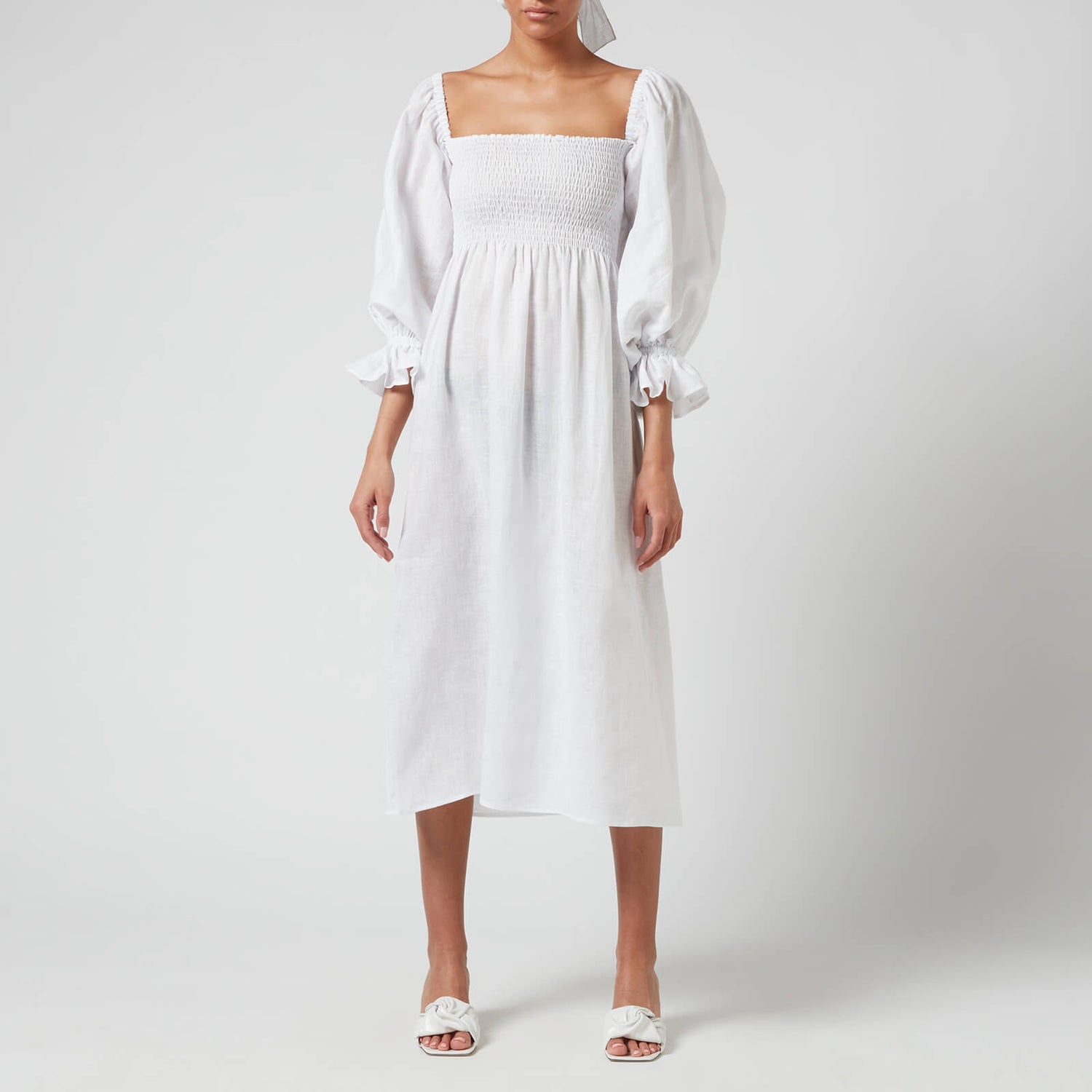 Sleeper Women's Atlanta Linen Dress - White - S