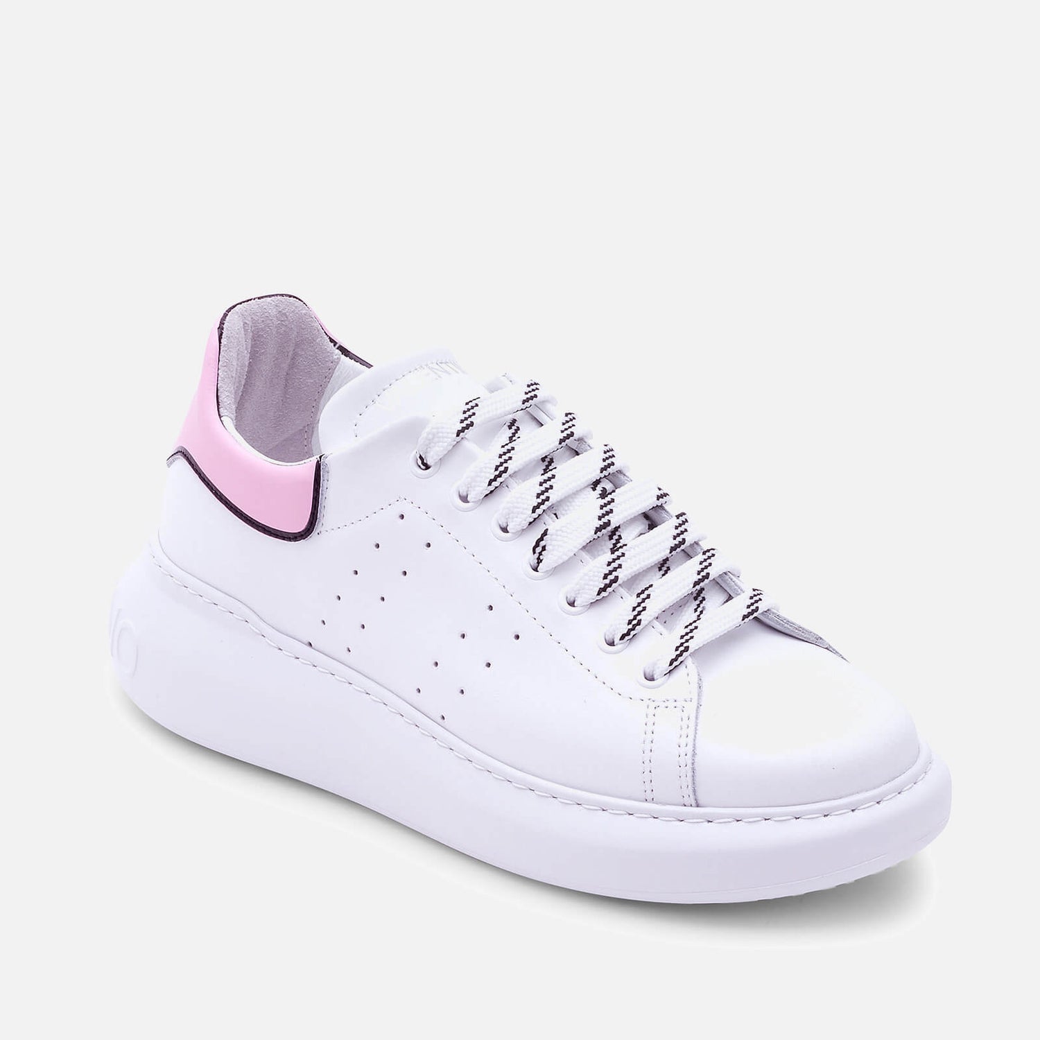 Valentino Shoes Women's Leather Chunky Trainers - White/Pink - UK 3