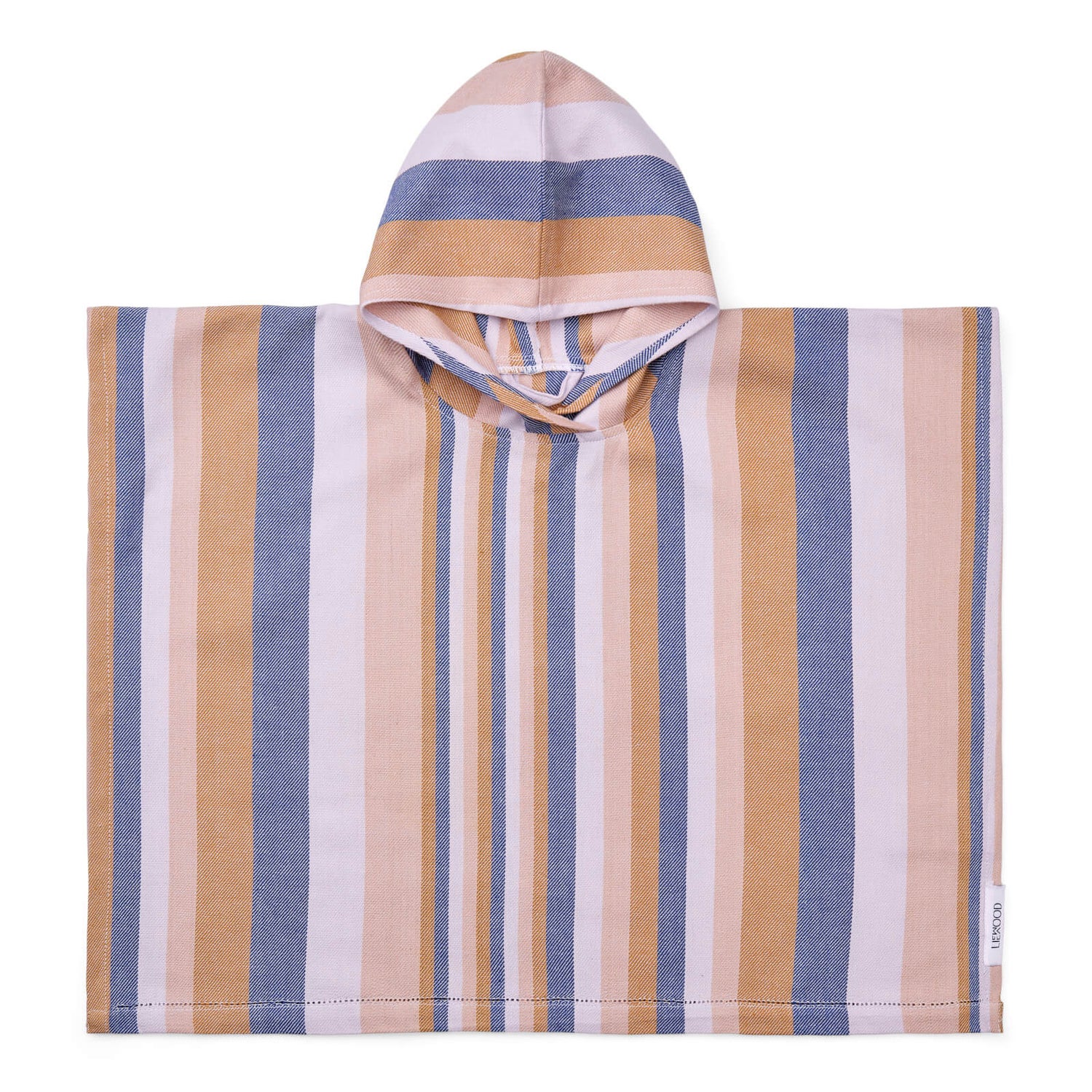 Liewood Roomie Poncho - Stripe: Light Lavender/Multi Mix - 3-4 Years