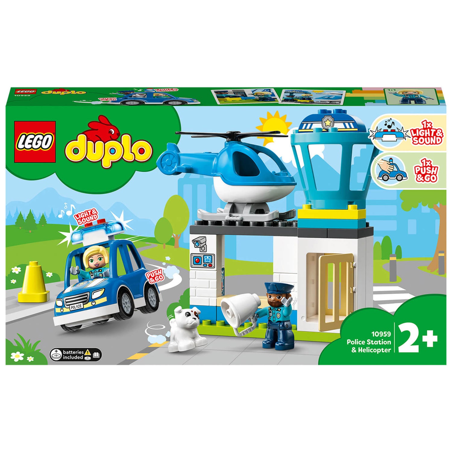 LEGO DUPLO Rescue Police Station & Helicopter Toy Set (10959)