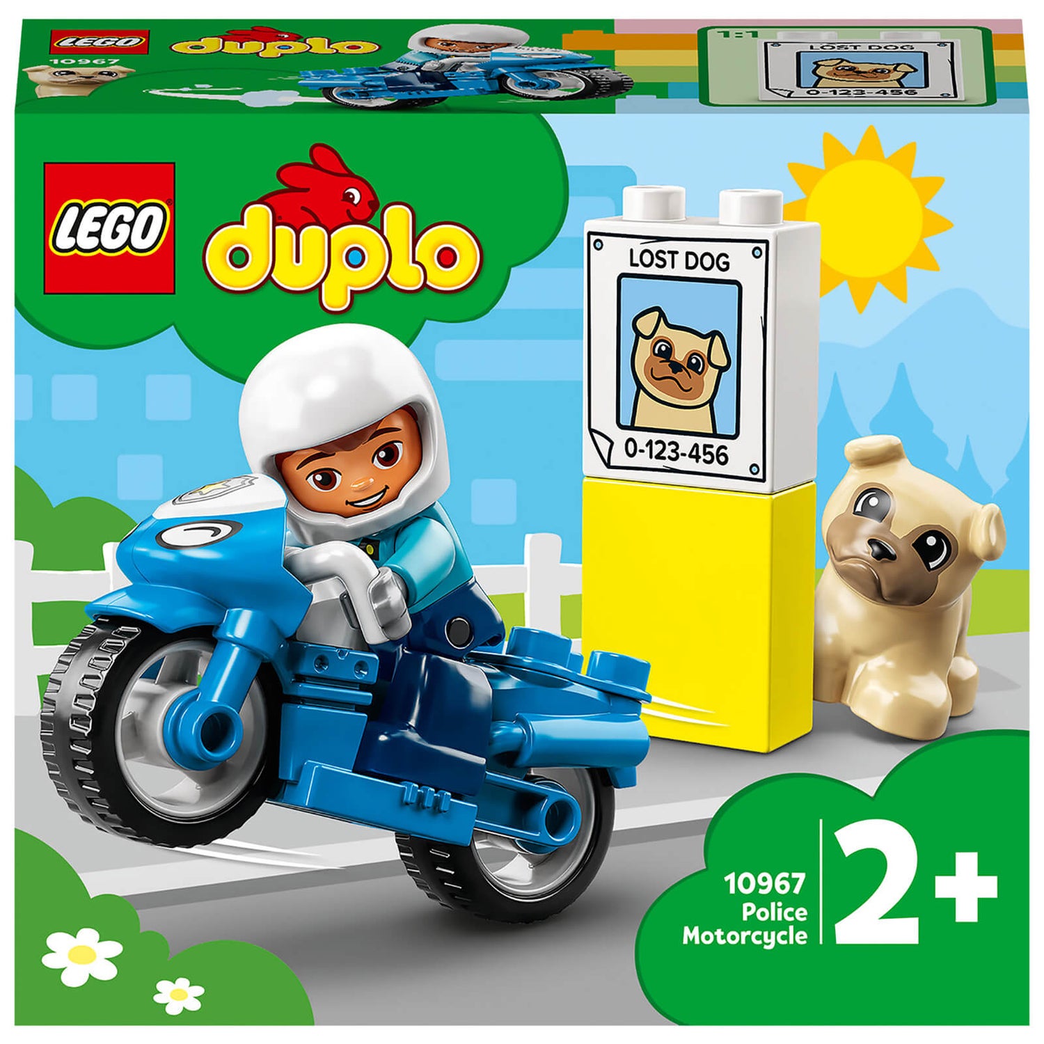 LEGO DUPLO Rescue Police Motorcycle Toy for Toddlers (10967) Toys - Zavvi UK