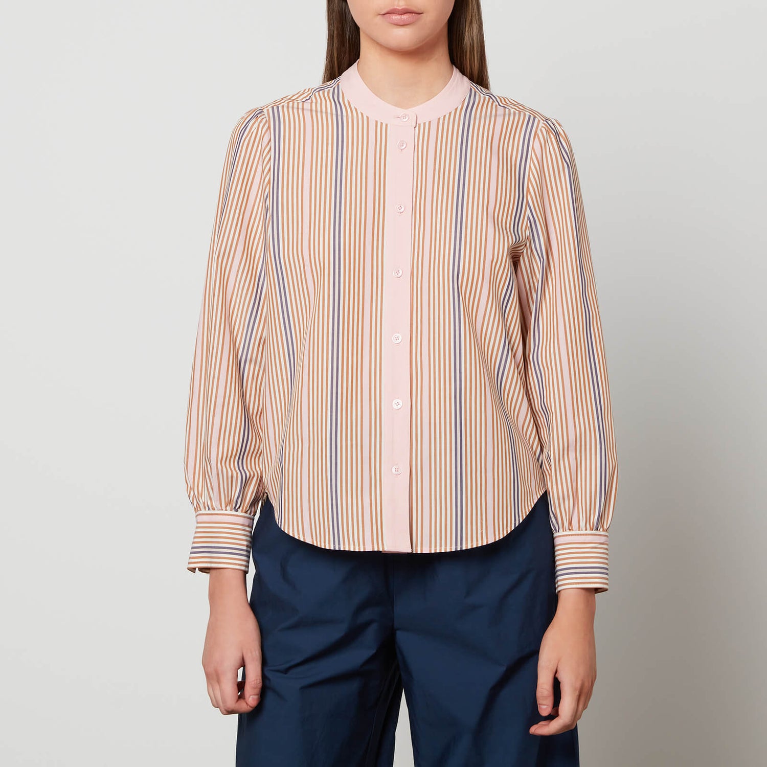 See By Chloe Women's Multicolor Striped Poplin Shirt - Multicolor Beige 1 - EU 34/UK 6