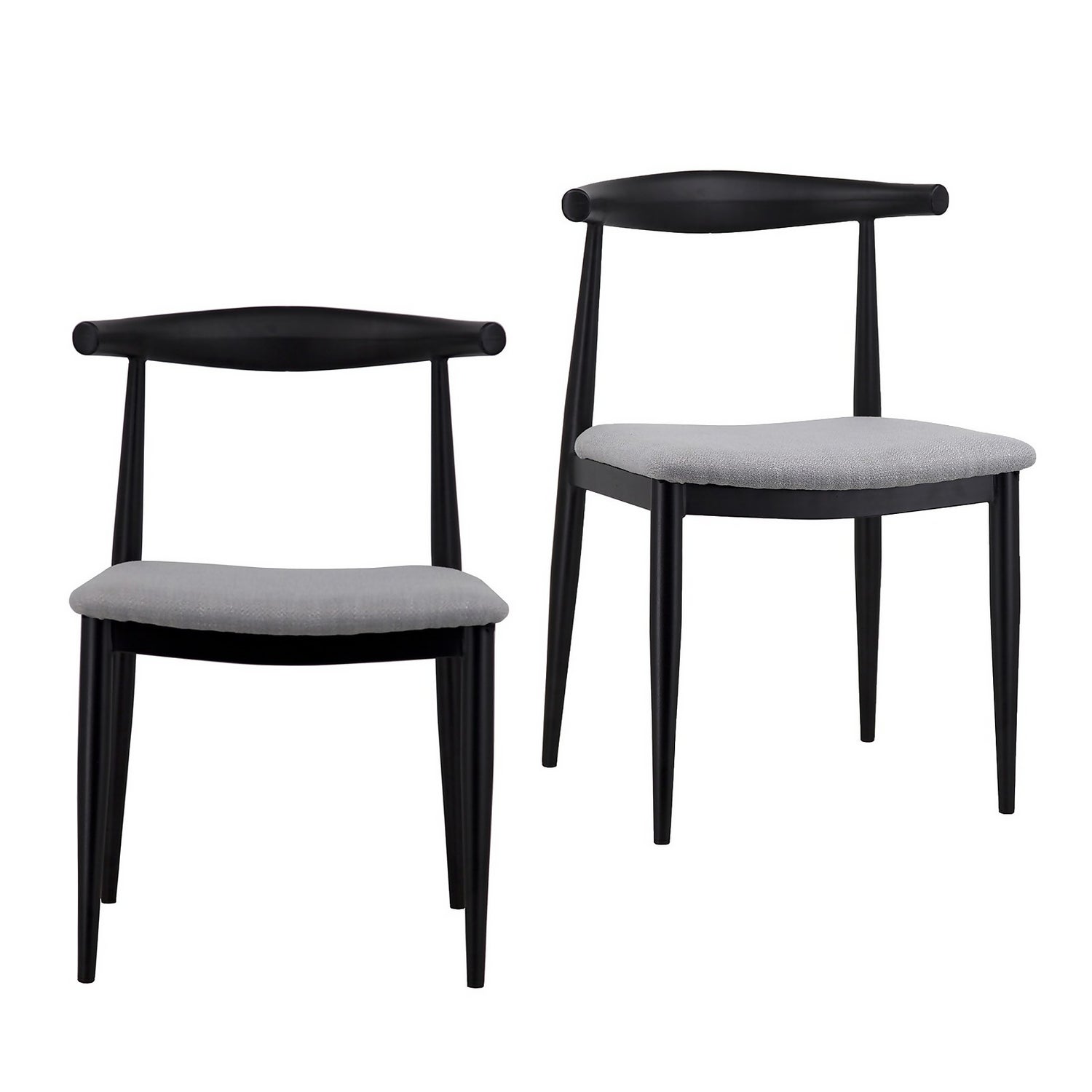 Maddie Dining Chair Set of 2 Black Homebase