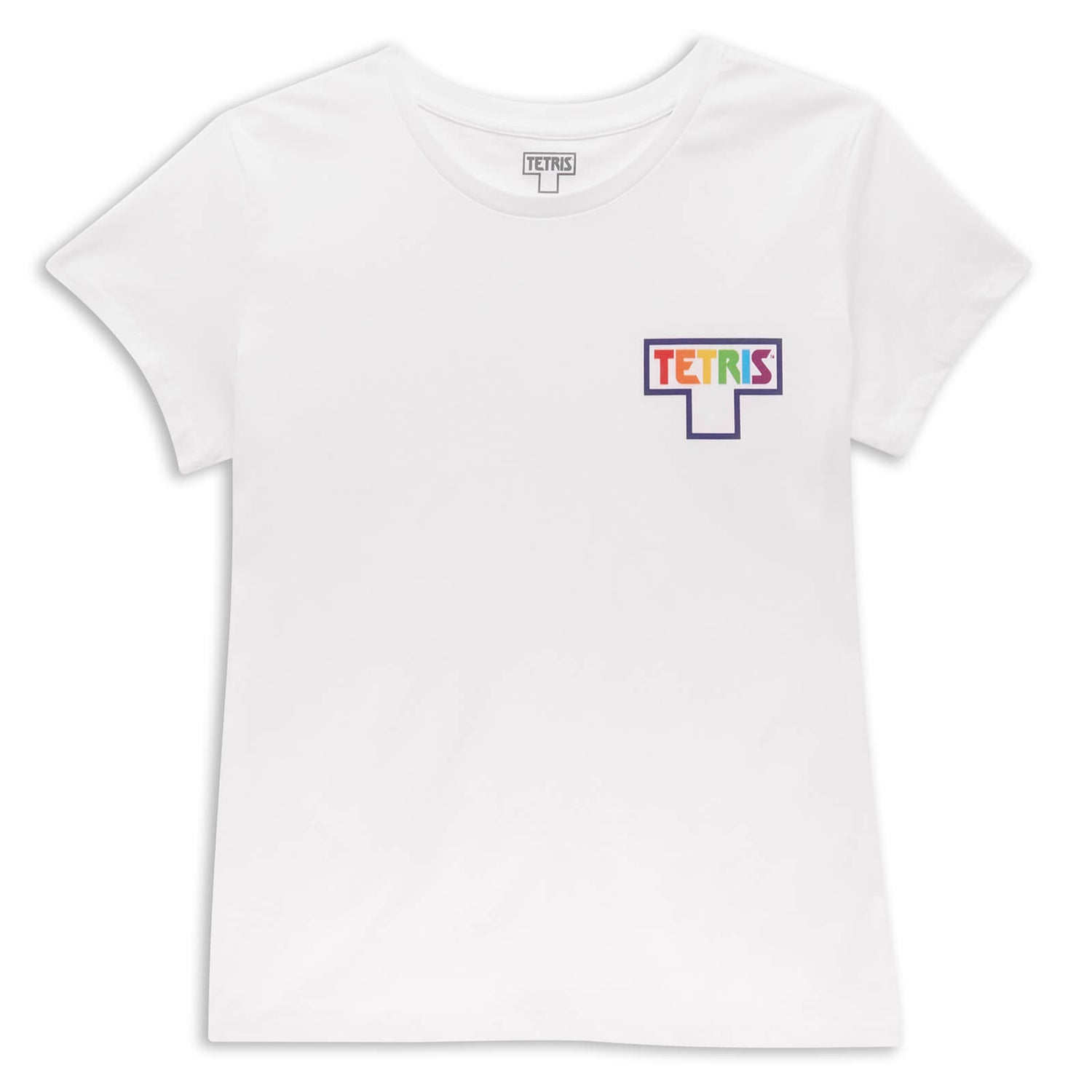 Tetris™ Logo Block Women's T-Shirt - White | retro vibes and nostalgia -  all on VeryNeko USA!