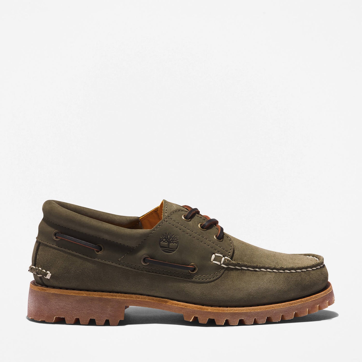 Timberland Men's Authentics 3 Eye Classic Lug Suede Boat Shoes - Dark Green