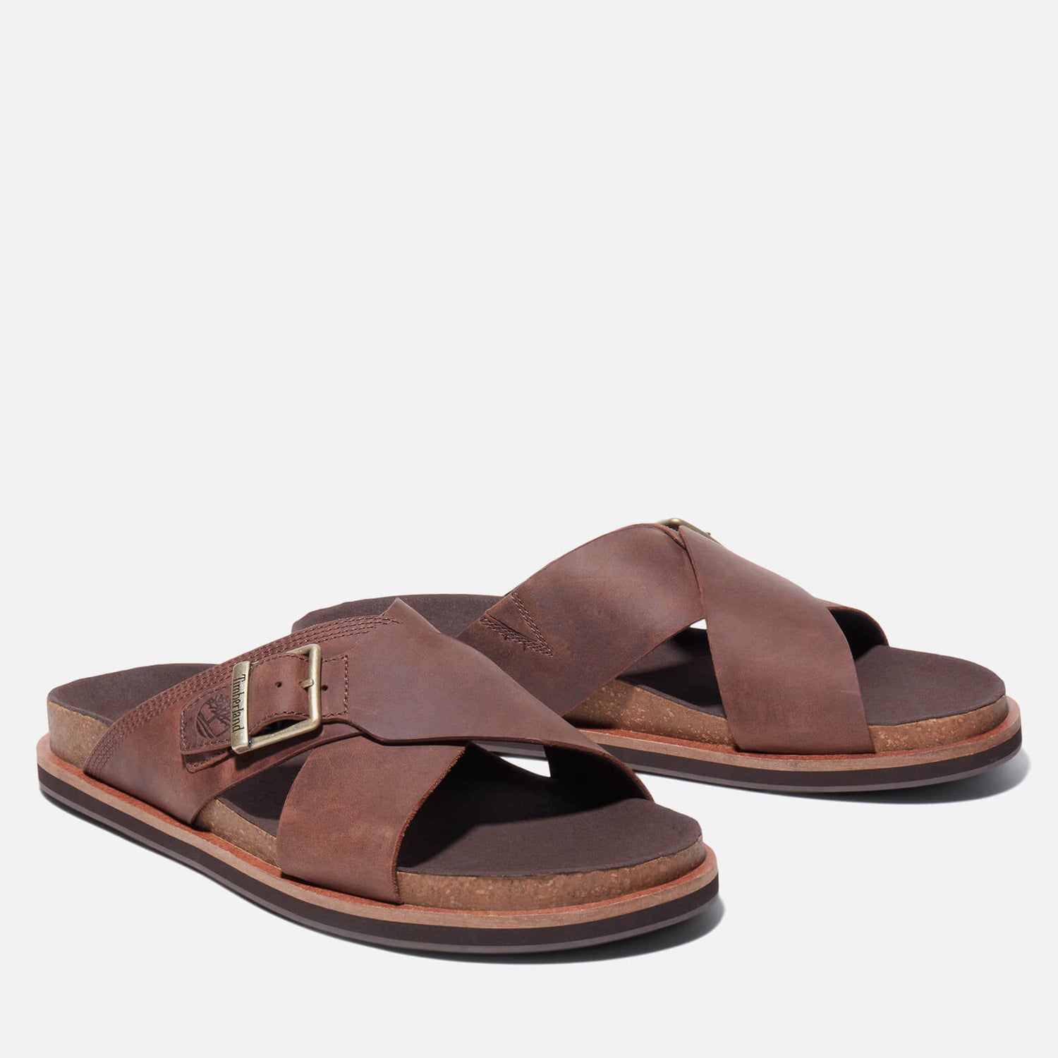 Timberland Men's Amalfi Vibes Leather Sandals - Dark Brown