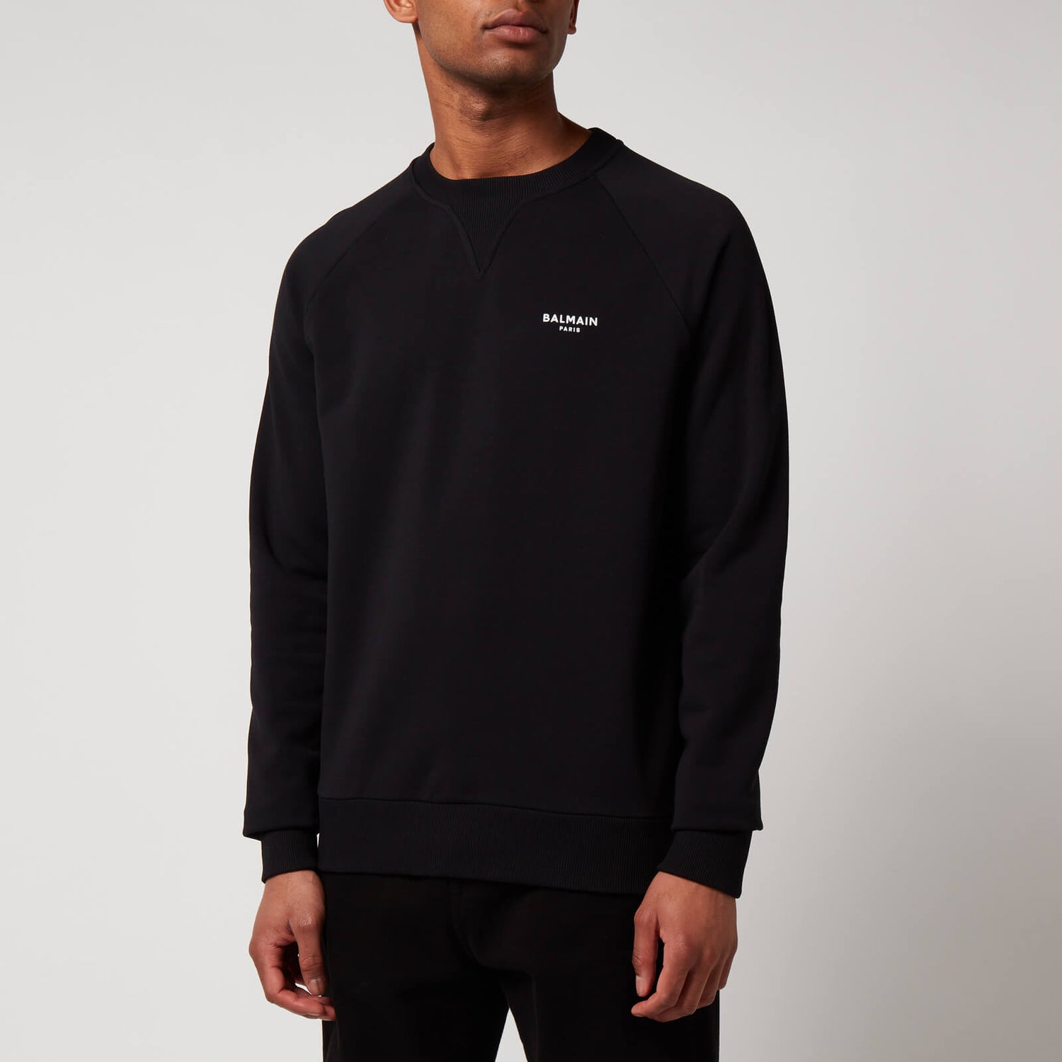 Balmain Men's Flock Sweatshirt - Black/White