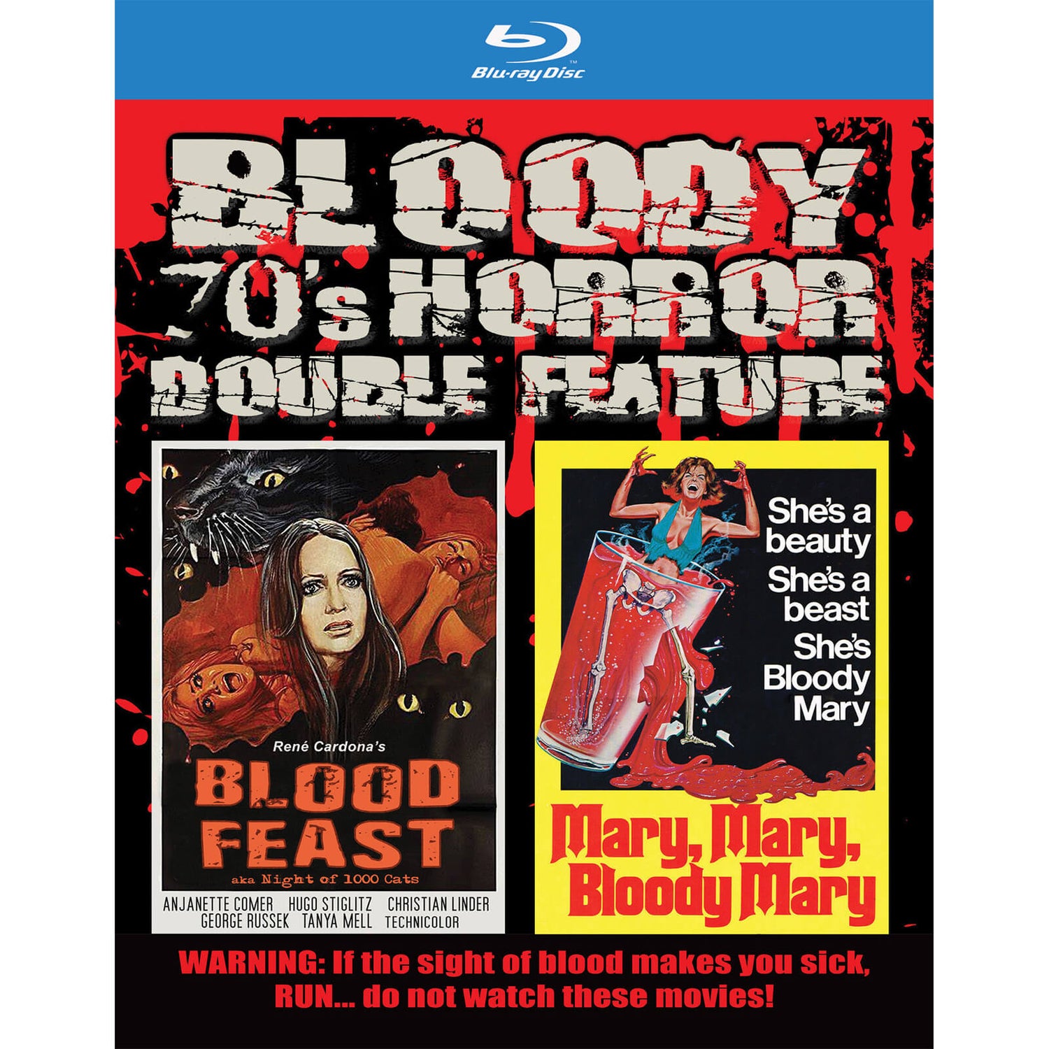 Bloody 70's Horror Double Feature: Mary Mary Bloody Mary + Ren? Cardona's Blood Feast (US Import)