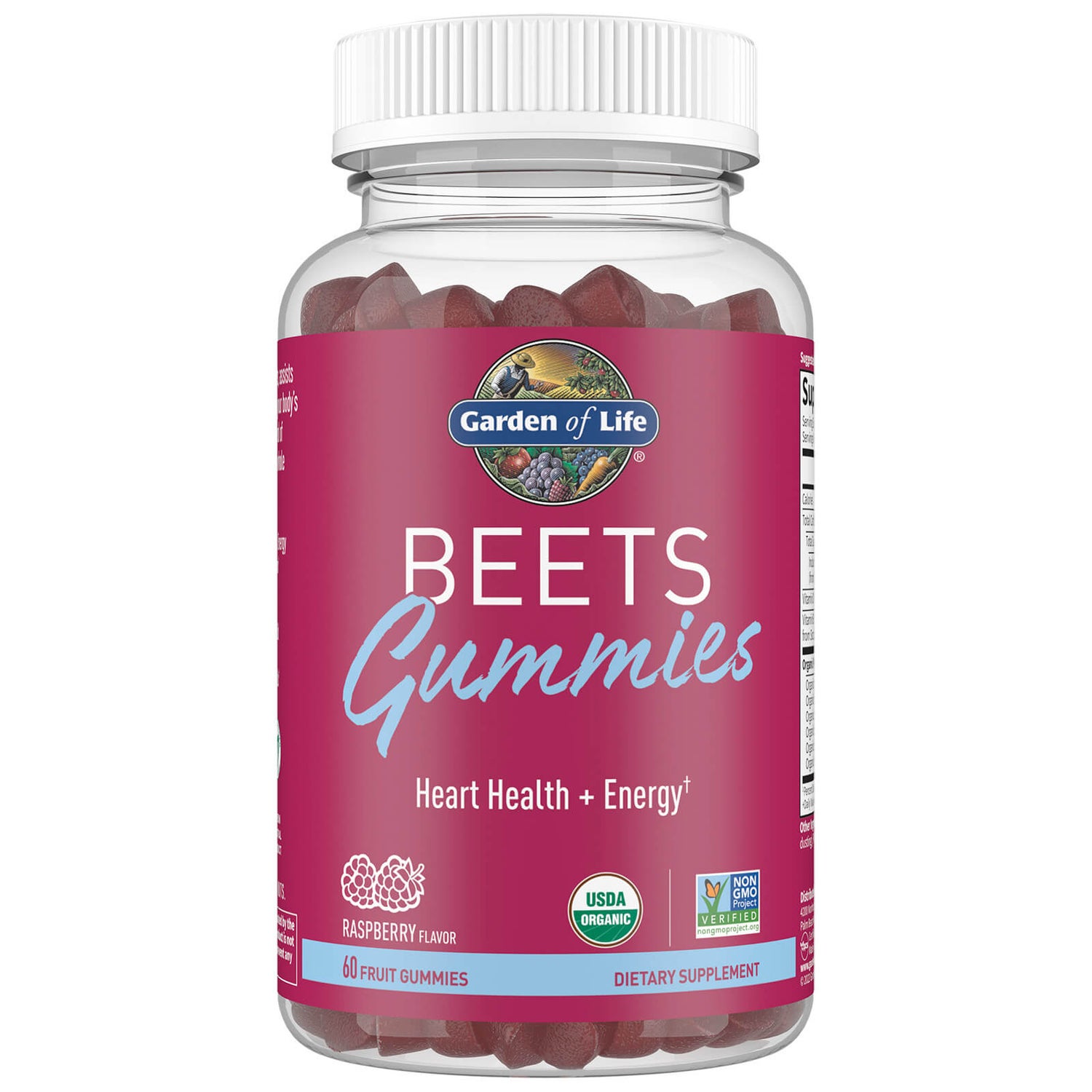 Biologische Bieten Gummies - Framboos - 60 Gummies