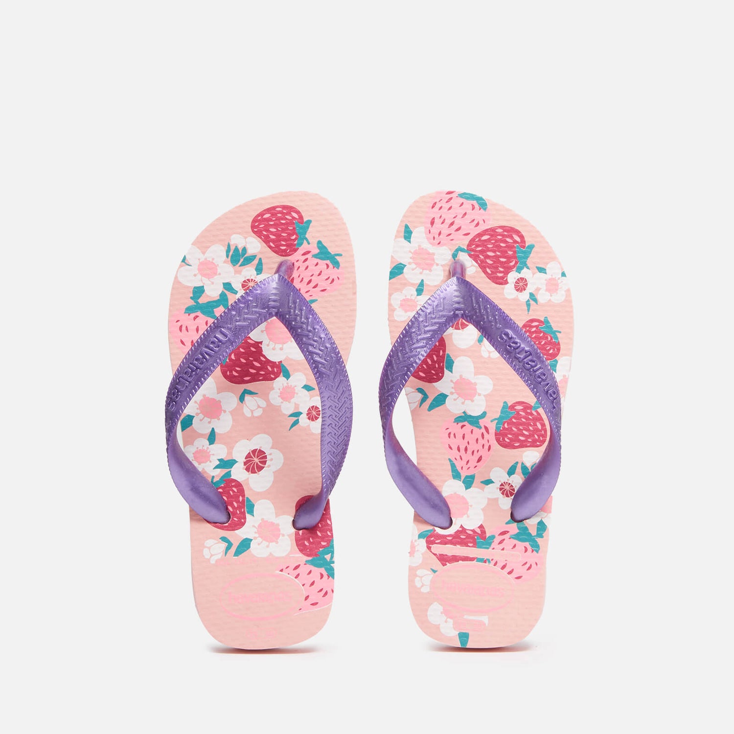 Havaianas Girls Flores Flip Flops - Macaron Pink