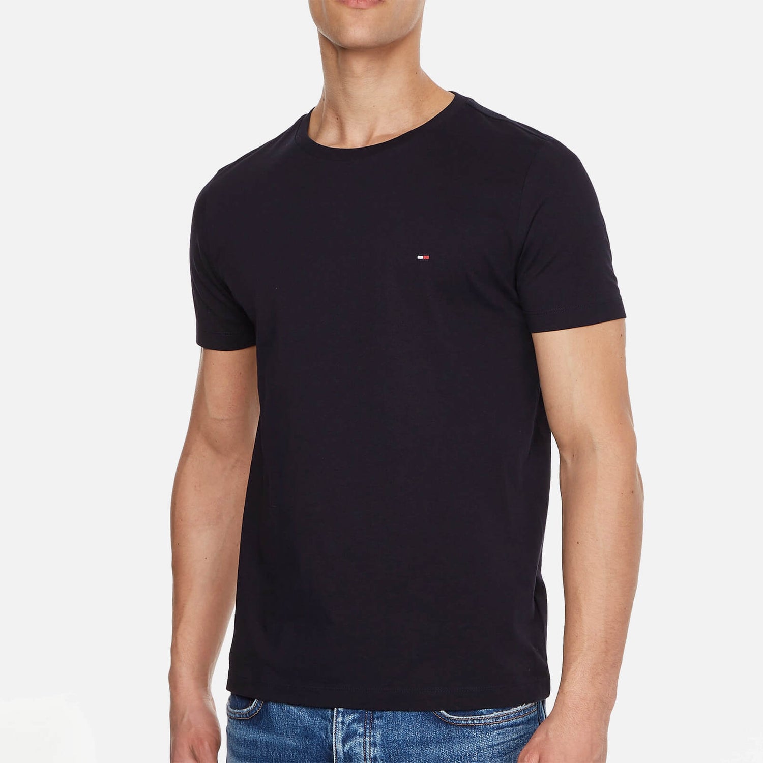 Tommy Hilfiger Men's Stacked Hilfiger Back Logo T-Shirt - Desert Sky - L