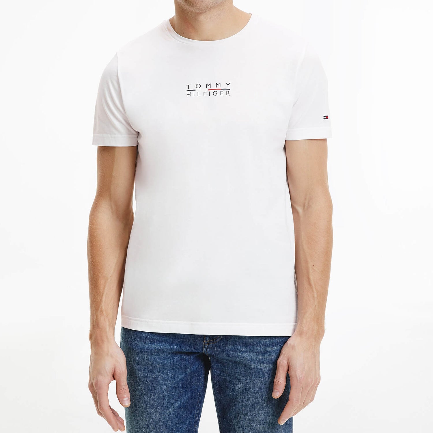 Tommy Hilfiger Men's Square Logo T-Shirt - White - M