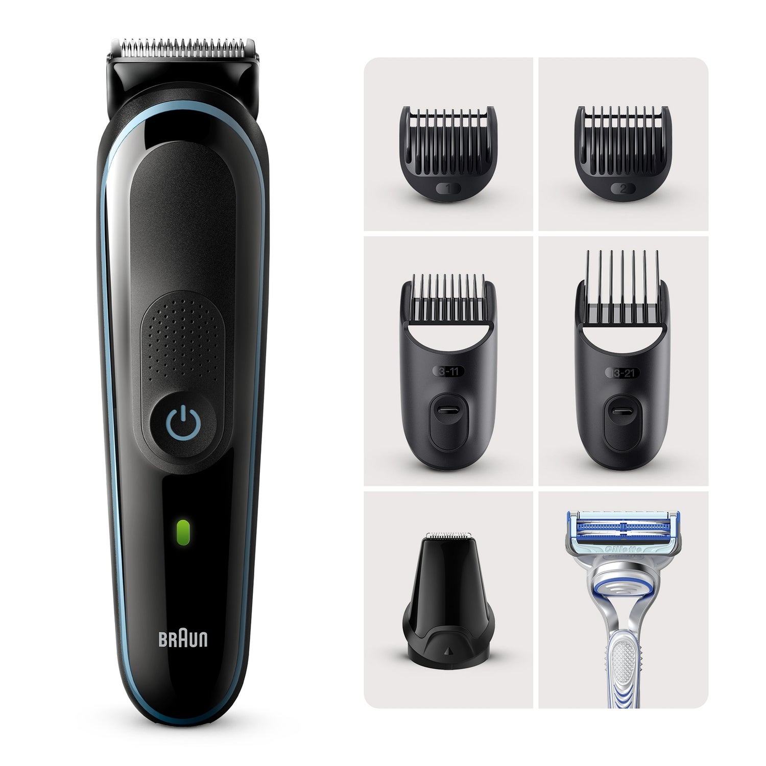 Braun All-in-one Trimmer 3 MG3342, Black/Blue