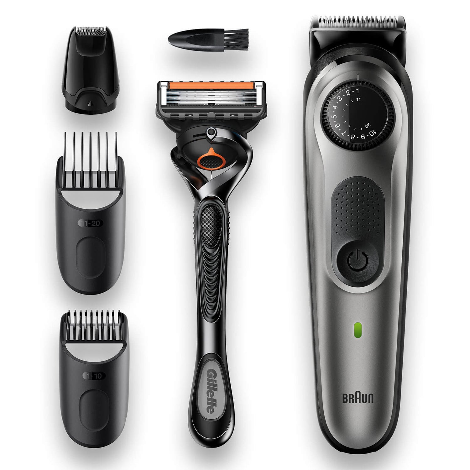 Braun Beard Trimmer 5 with Precision Combs, Mini Foil Shaver and Gillette Razor