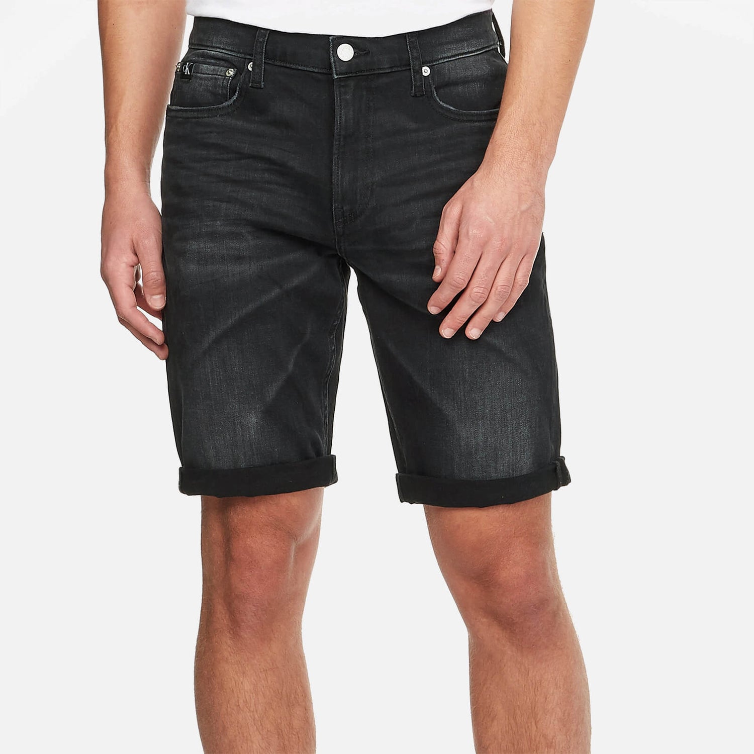 Calvin Klein Jeans Men's Slim Shorts - Denim Black