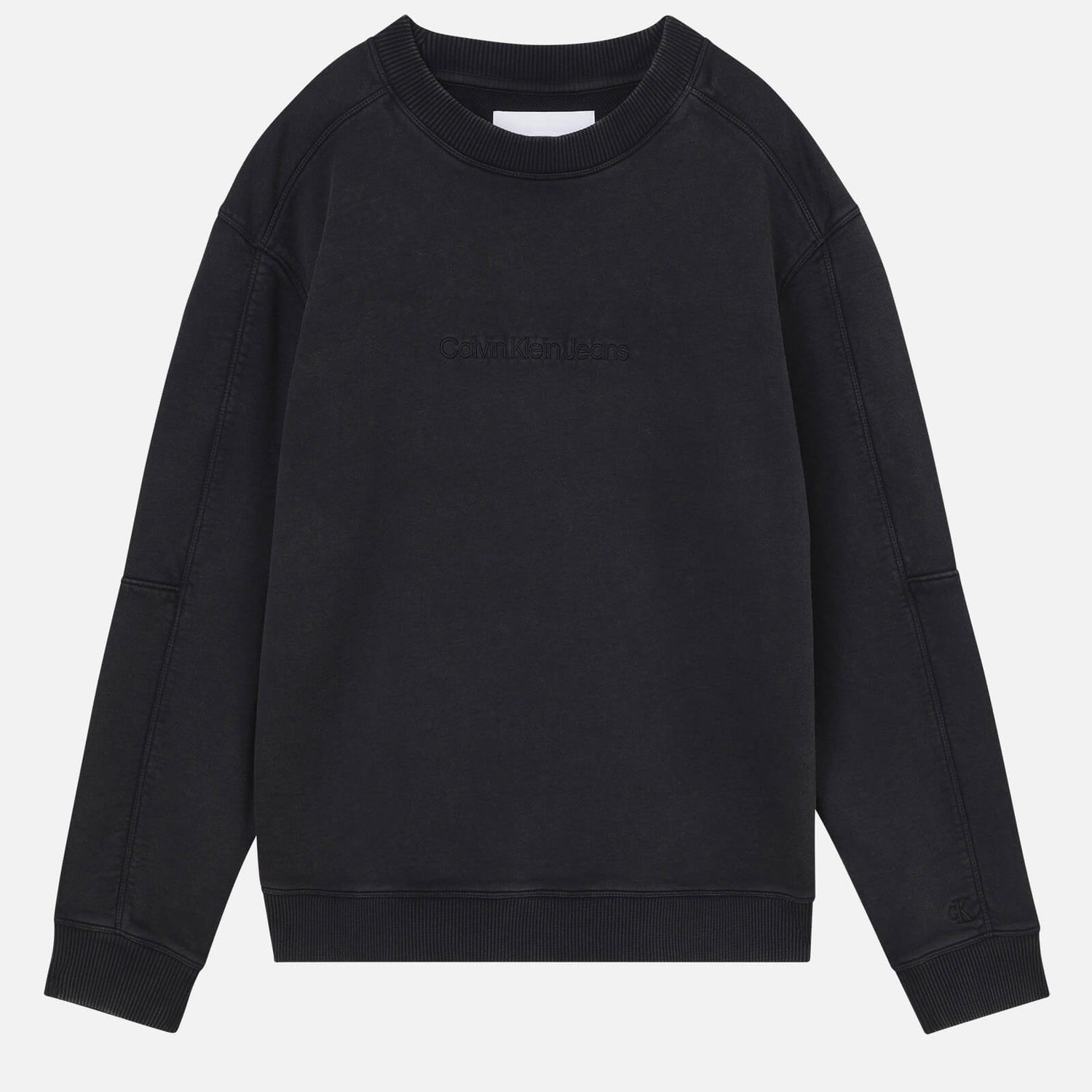 Calvin Klein Jeans Men's Institutional Washed Crew Sweatshirt - Washed Black