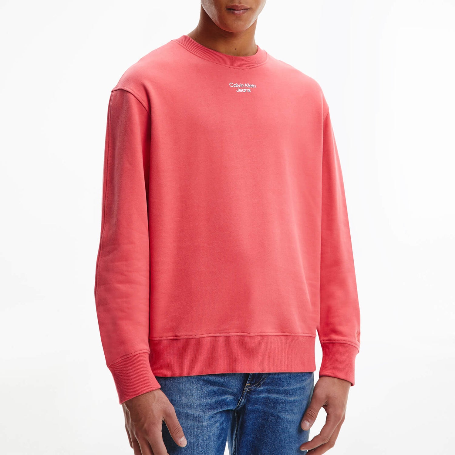 Calvin Klein Jeans Logo-Printed Cotton Sweatshirt - S