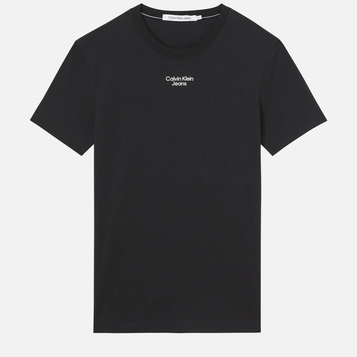 Calvin Klein Jeans Men's Stacked Logo T-Shirt - Black - S