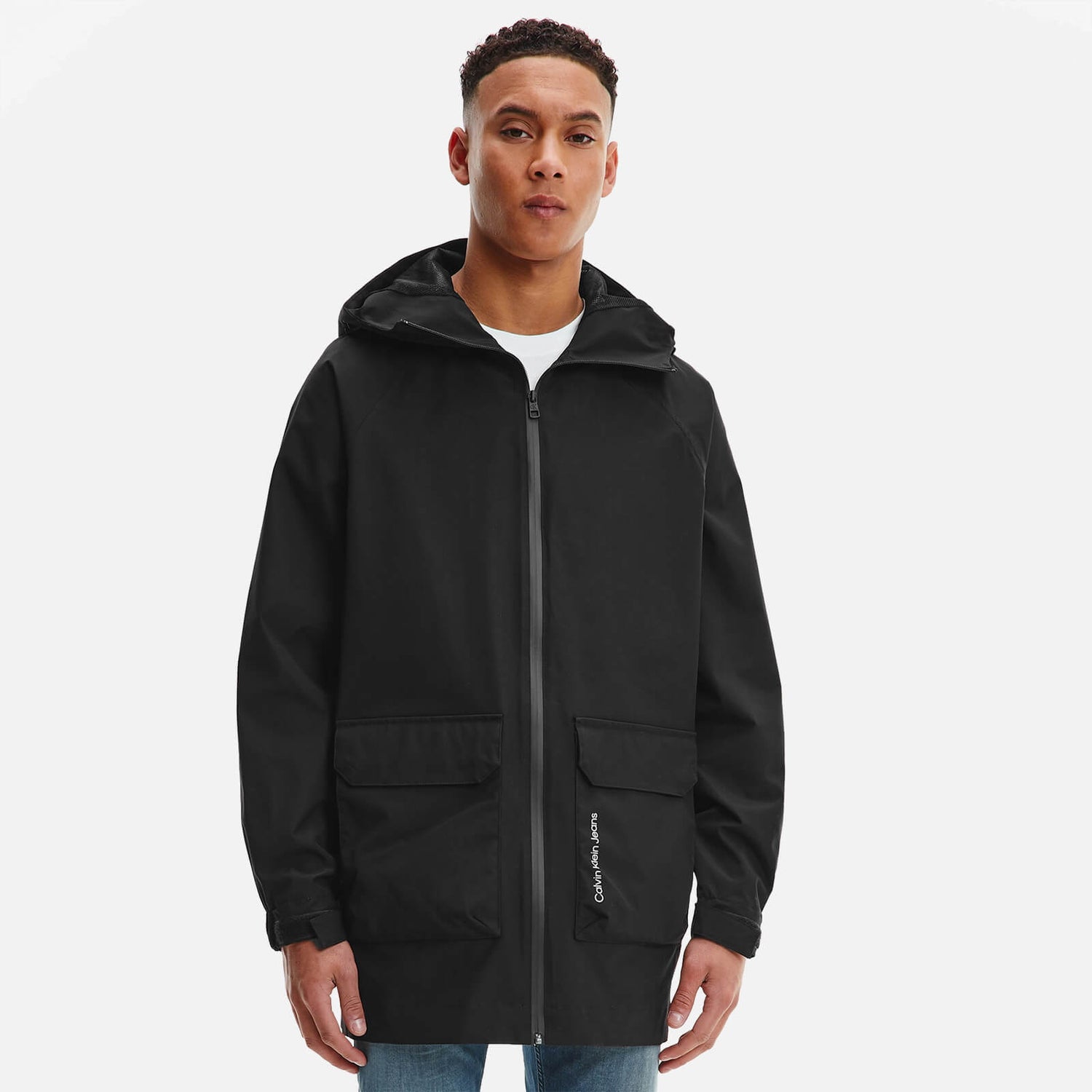 Calvin Klein Jeans Men's Institutional Raincoat - Black