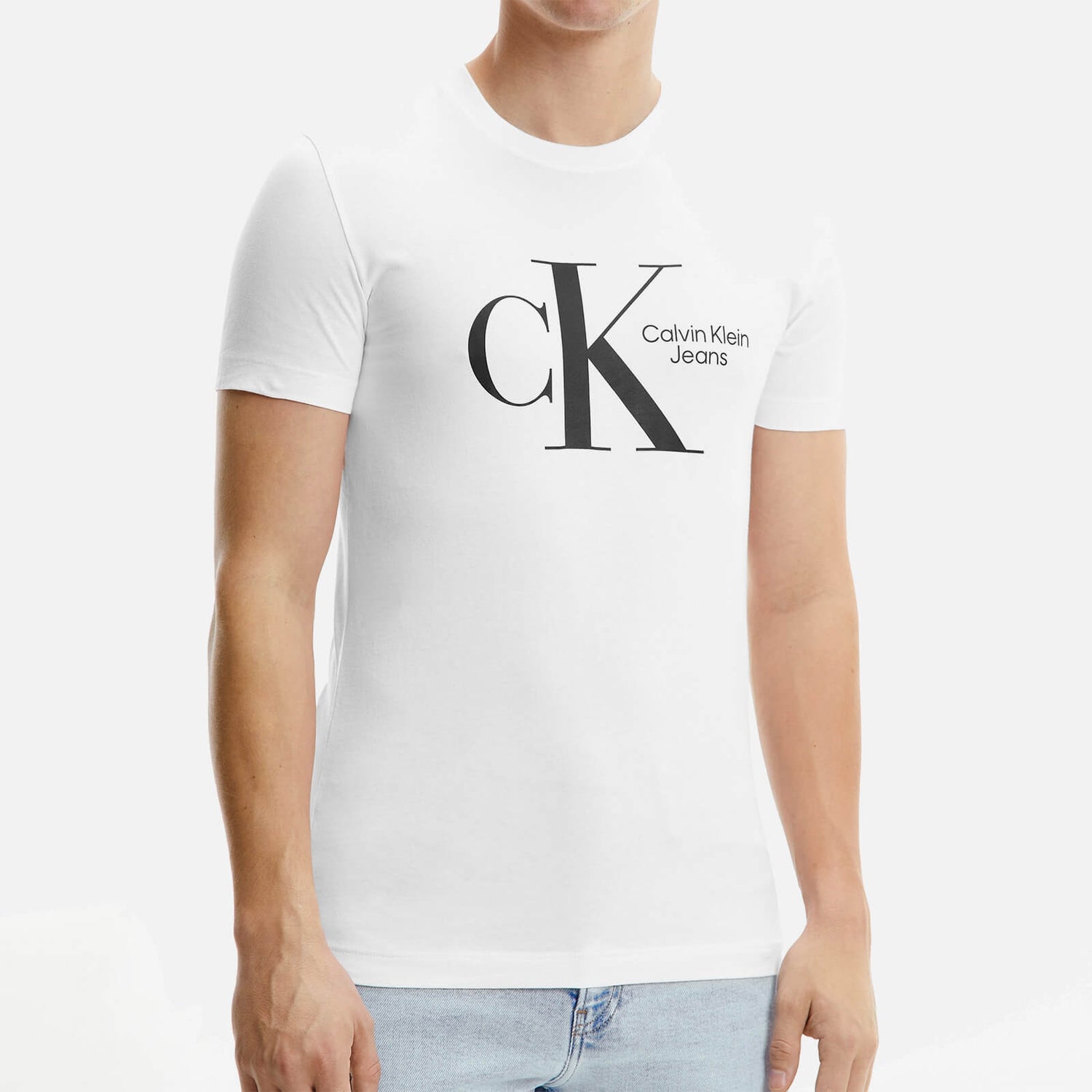 Calvin Klein Jeans Men's Dynamic Centre Logo T-Shirt - Bright White - S
