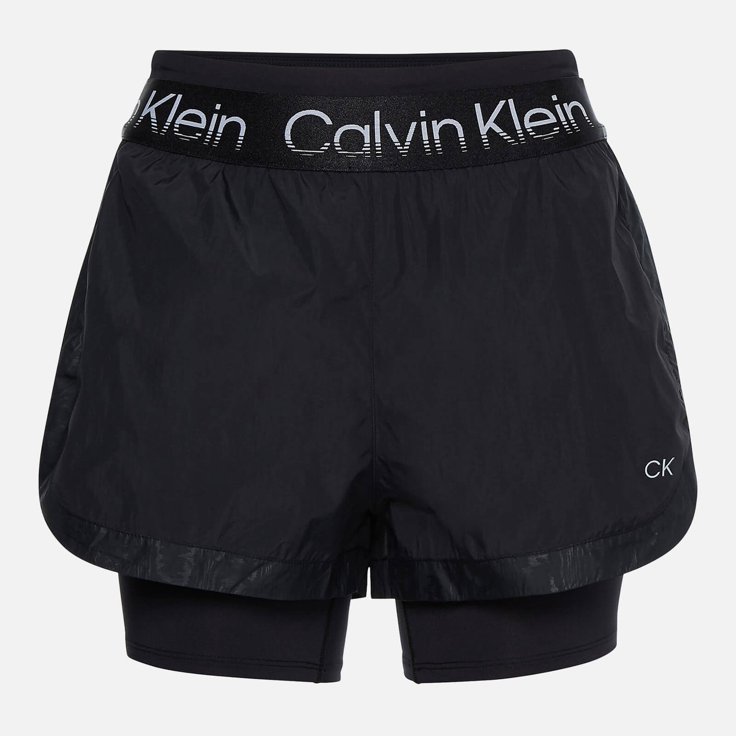 Calvin Klein Performance Women's 2-In-1 Shorts - Ck Black W/More Print Trim - XS