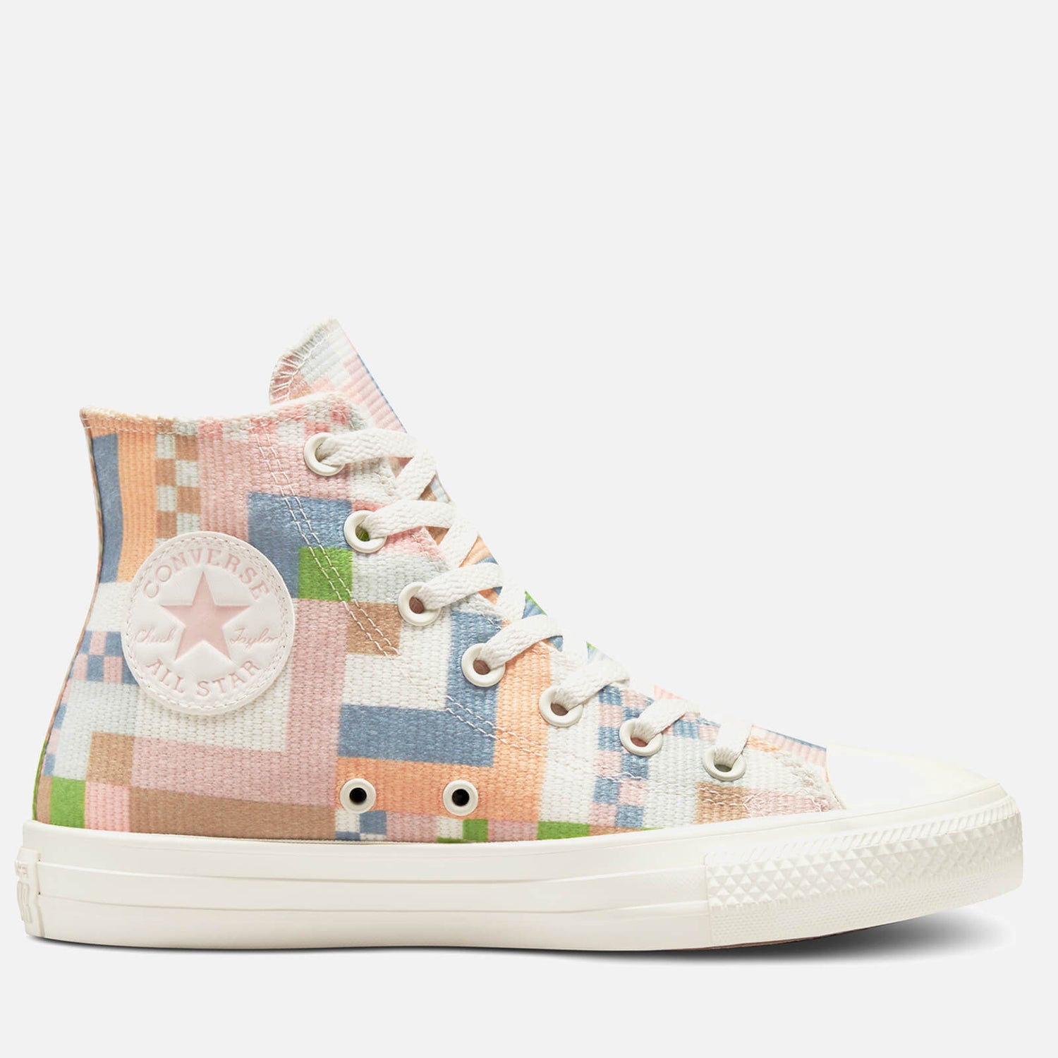 Converse Women's Chuck Taylor All Star Crafted Stripes Hi-Top Trainers - Egret/Pink Clay/Indigo Oxide