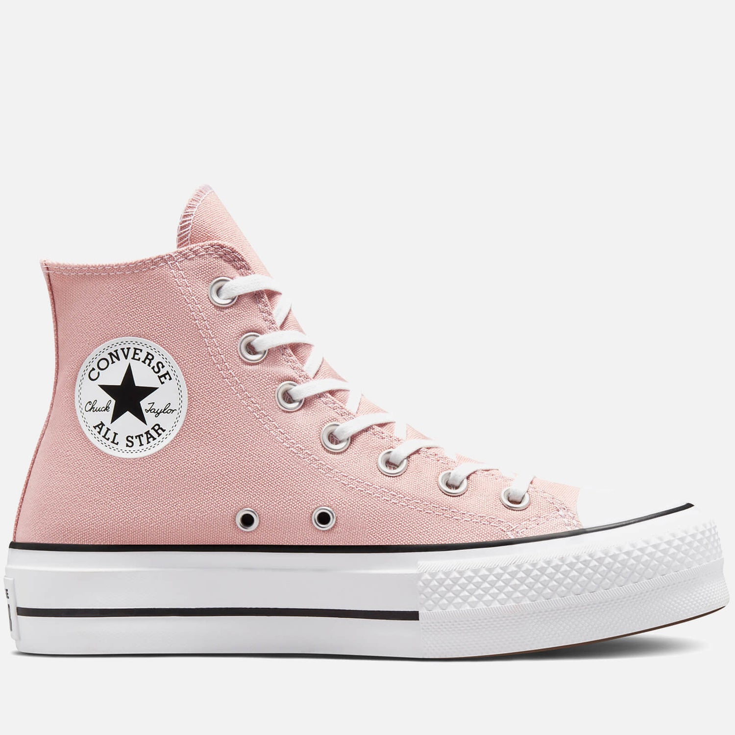 Converse Women's Chuck Taylor All Star Lift Hi-Top Trainers - Pink Clay/Black White - UK 3