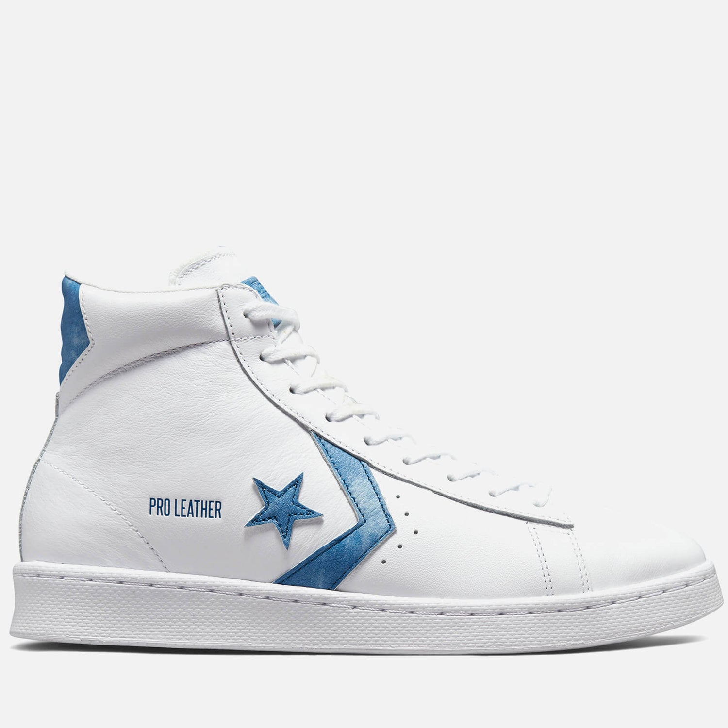 Converse Men's Pro Leather Dip Dyed Hi-Top Trainers - White/Dark Marina Blue/White  