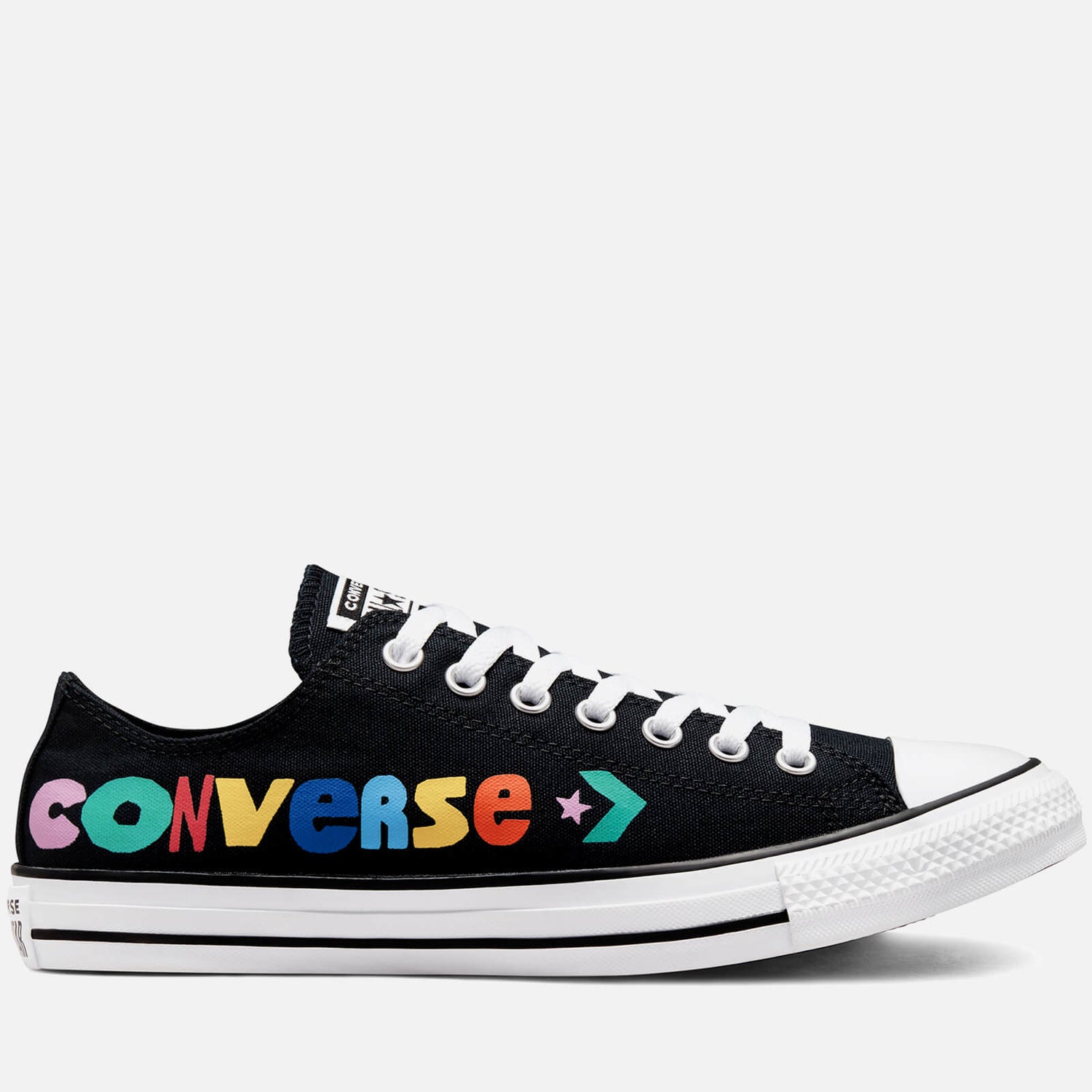 Converse Men's Chuck Taylor All Star Much Love Ox Trainers - Black/Amarillo/Bold Mandarin - UK 8