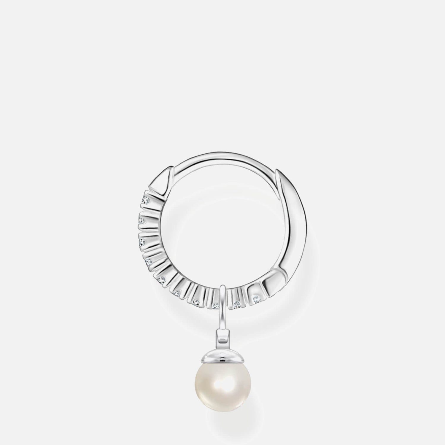 THOMAS SABO Women's Single Pearl Hoop Earring - Silver